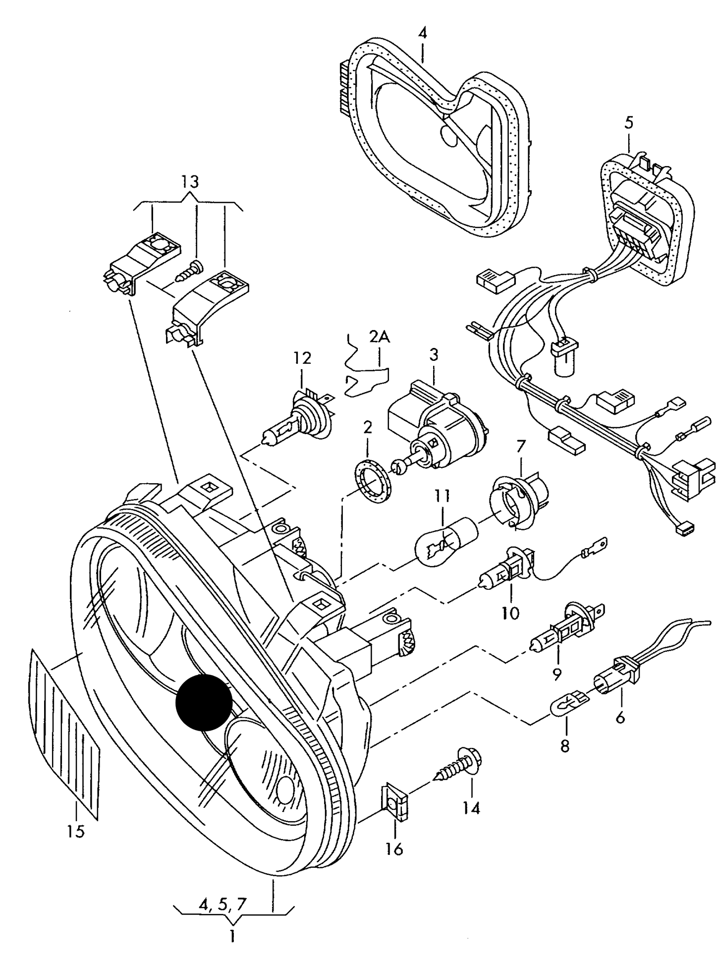 107908 Headlamp Assy-Right without fog lamps ‘please contact VWS for availability before ordering’