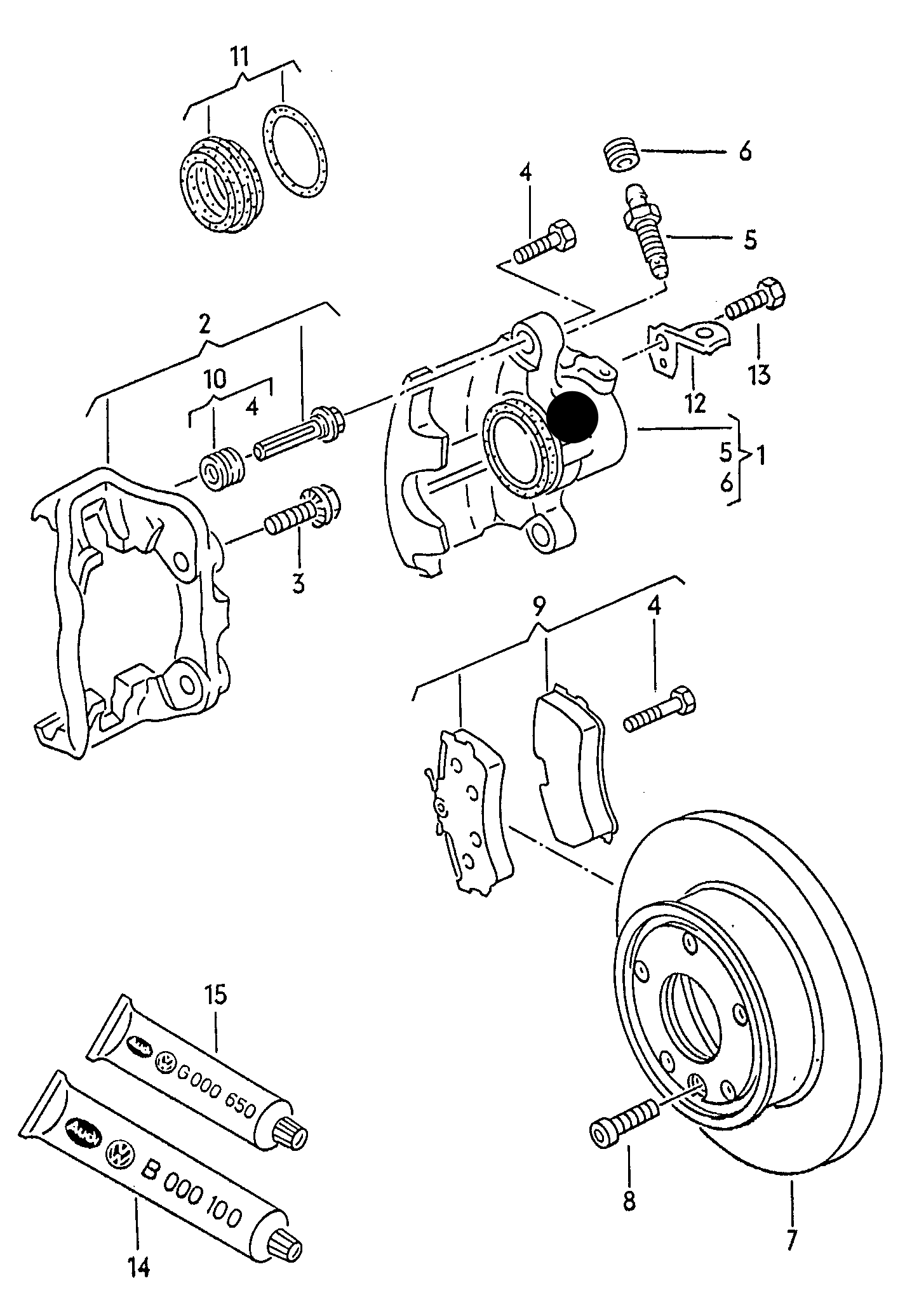 LCA506 Pagid N/S Front brake caliper T4 PR-1LP