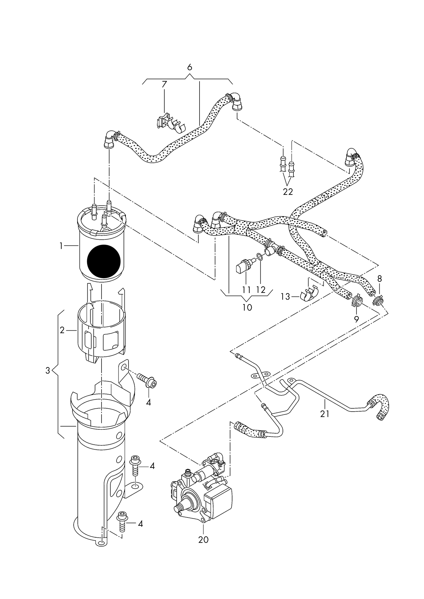 113875 Fuel Filter 1.2/1.6/2.0D 2010> '6R/6C'
