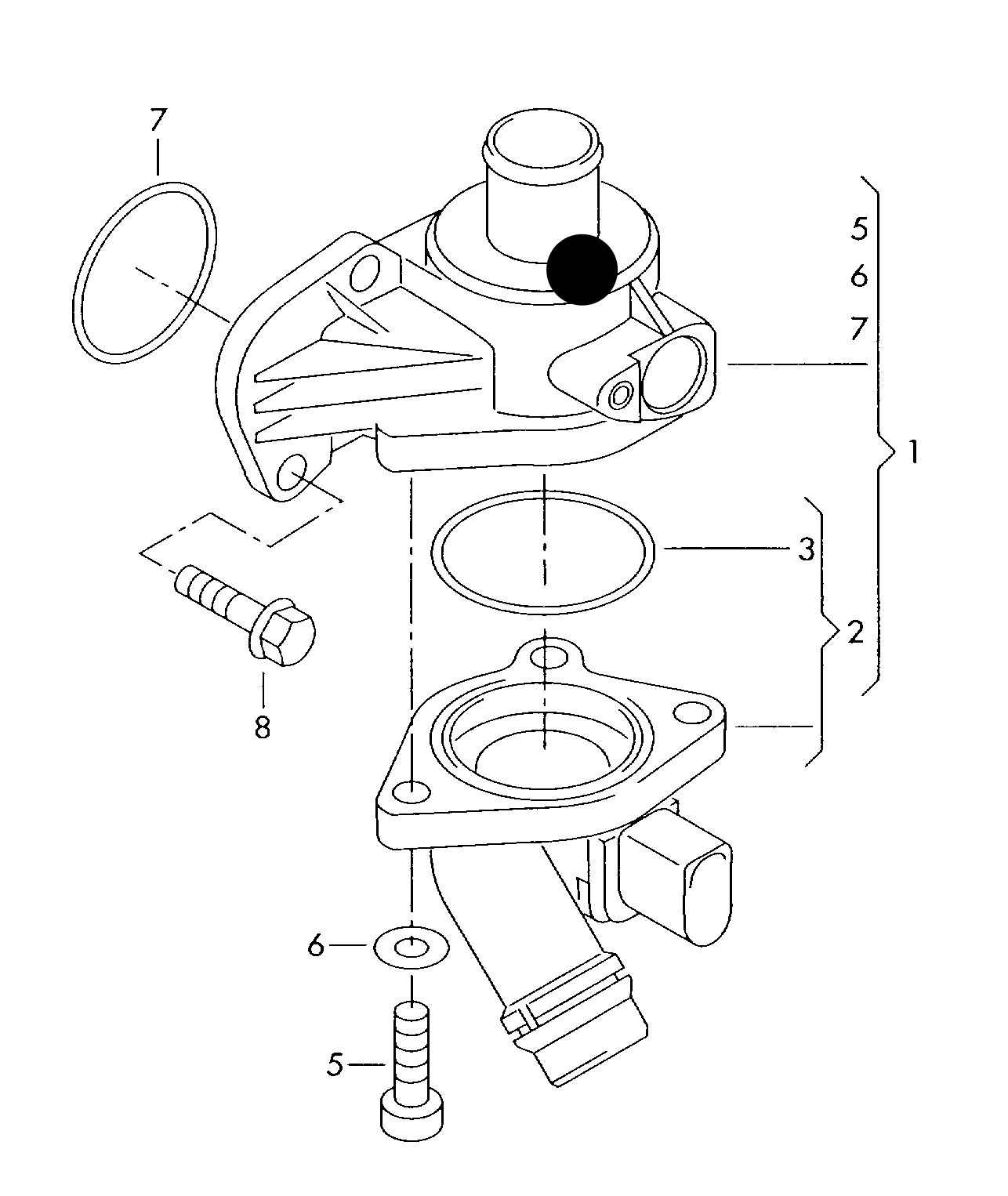 109891 OE Quality Electronically Controlled Thermostat & Housing
