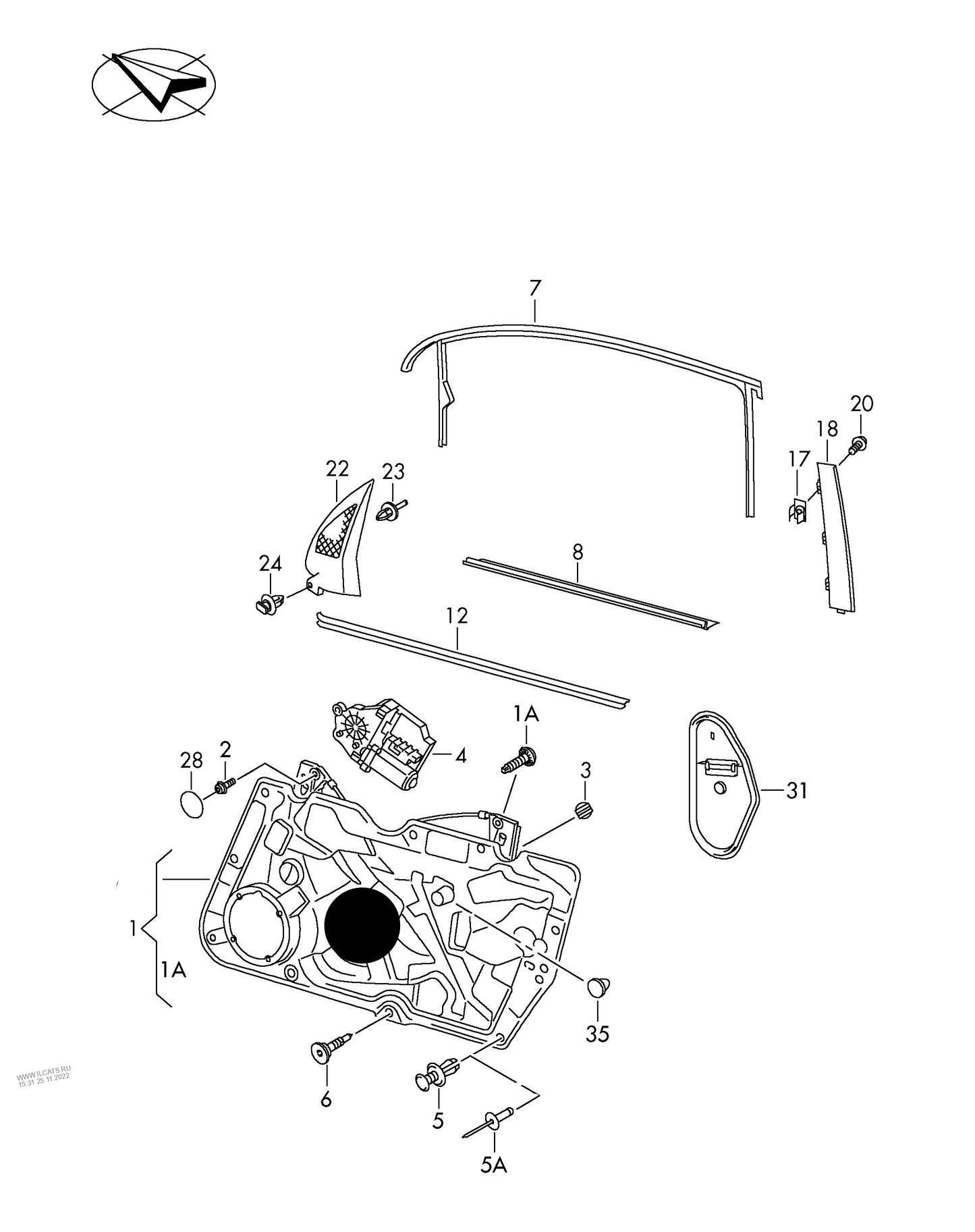 114436 O/S/F Winder mech & panel excludes motor