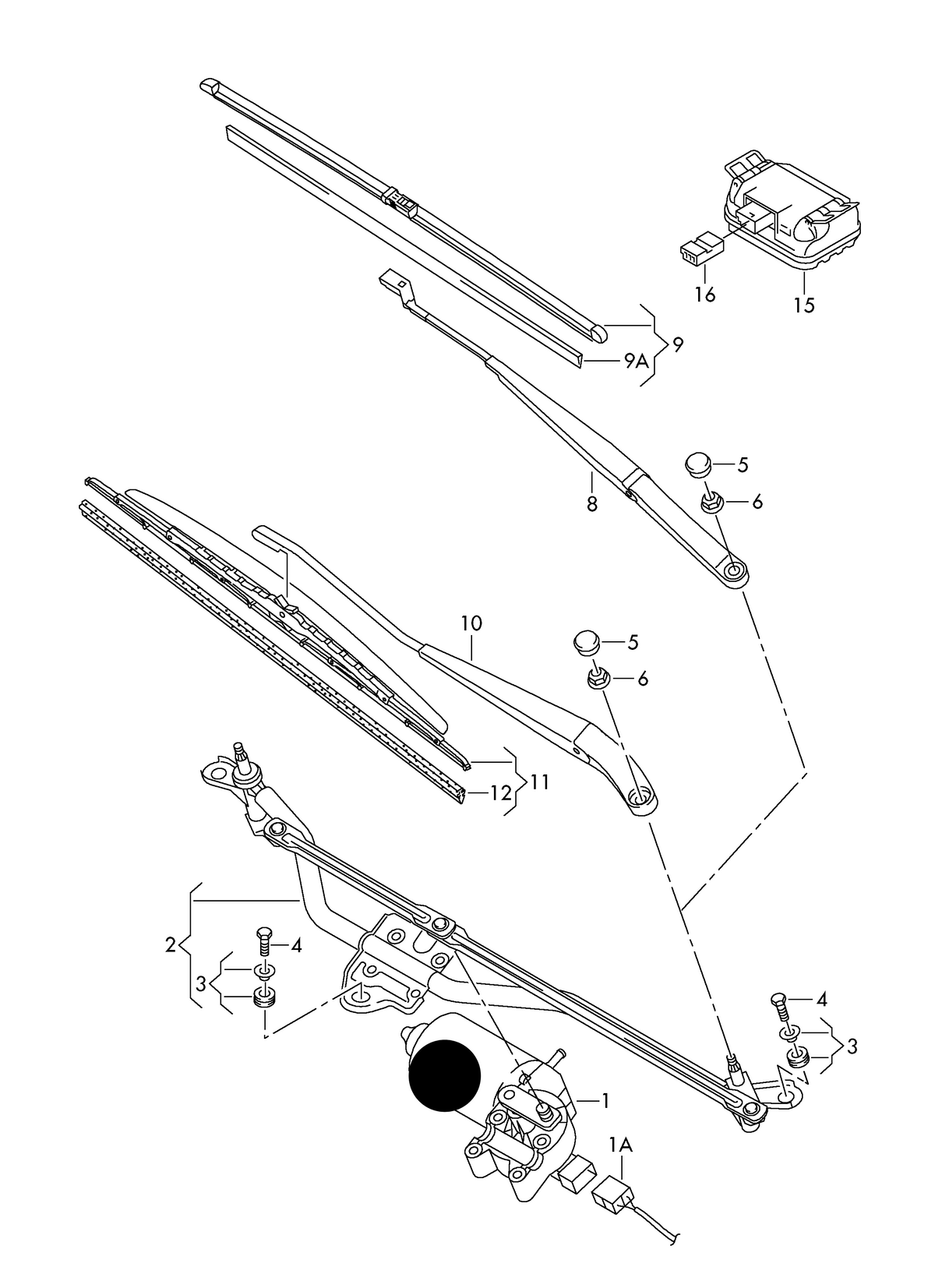 115066 OE Quality Front Wiper Motor (RHD) T5 7H/7J/7E 2003>2015