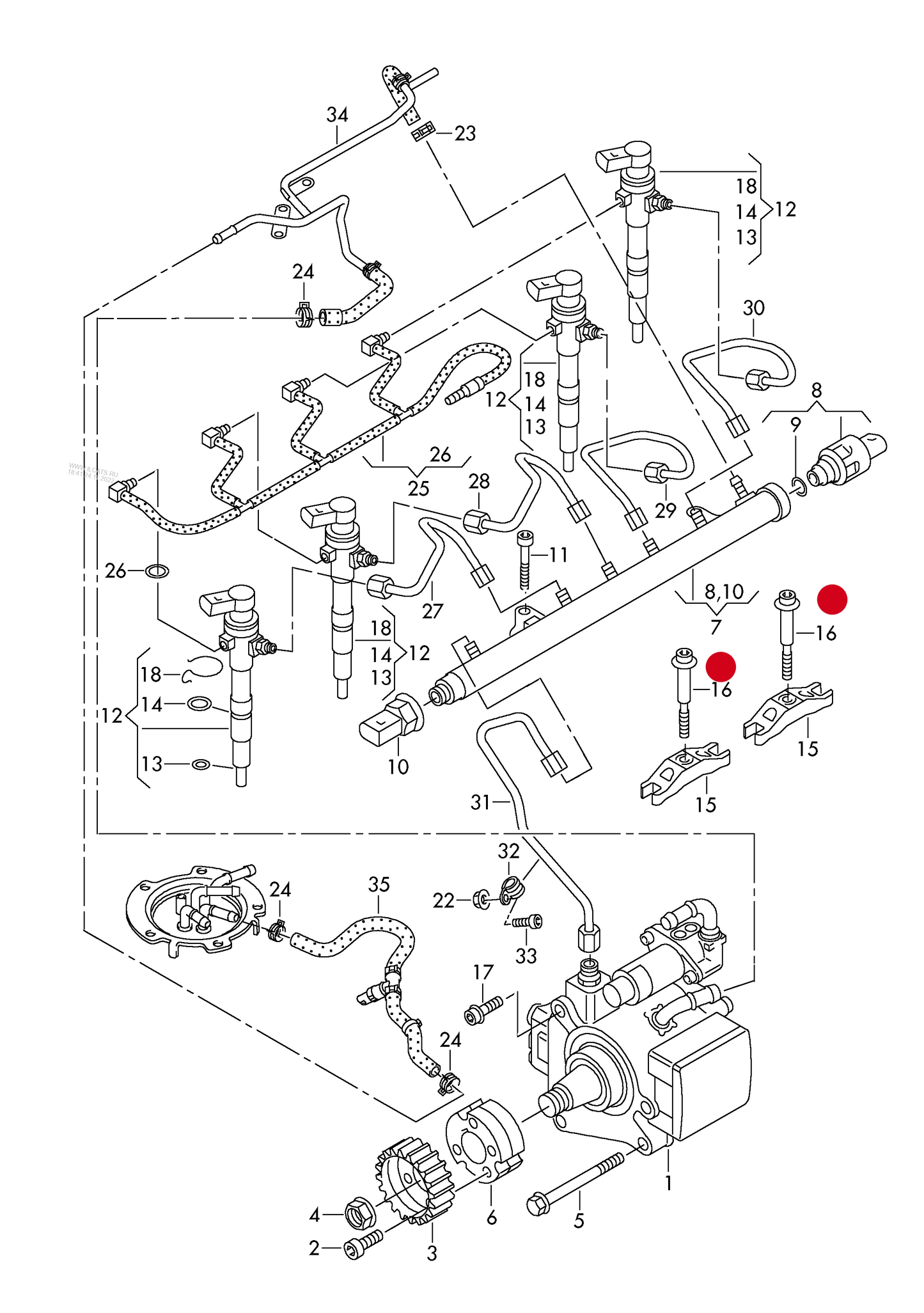 121813 Metzger OE Screw for injection nozzle holder