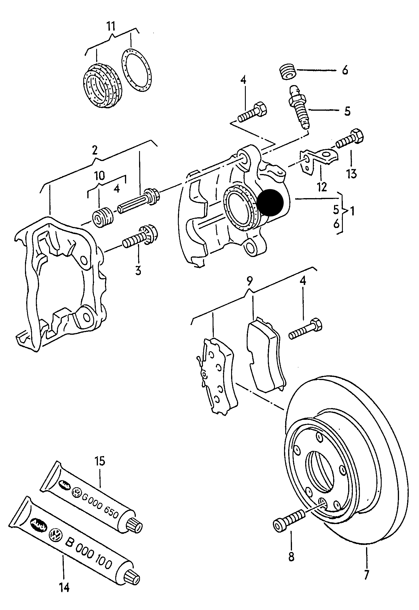 RCA506 Pagid O/S Front brake caliper T4 PR-1LP