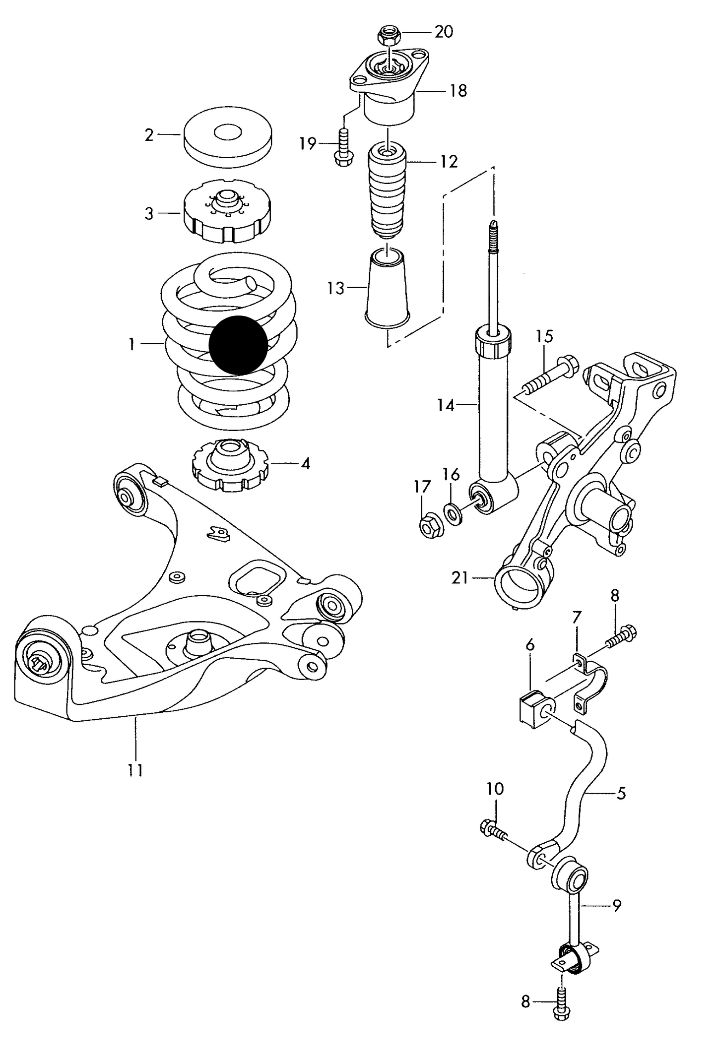 ACS1131 Rear Coil Spring PR-1BA with HD suspension