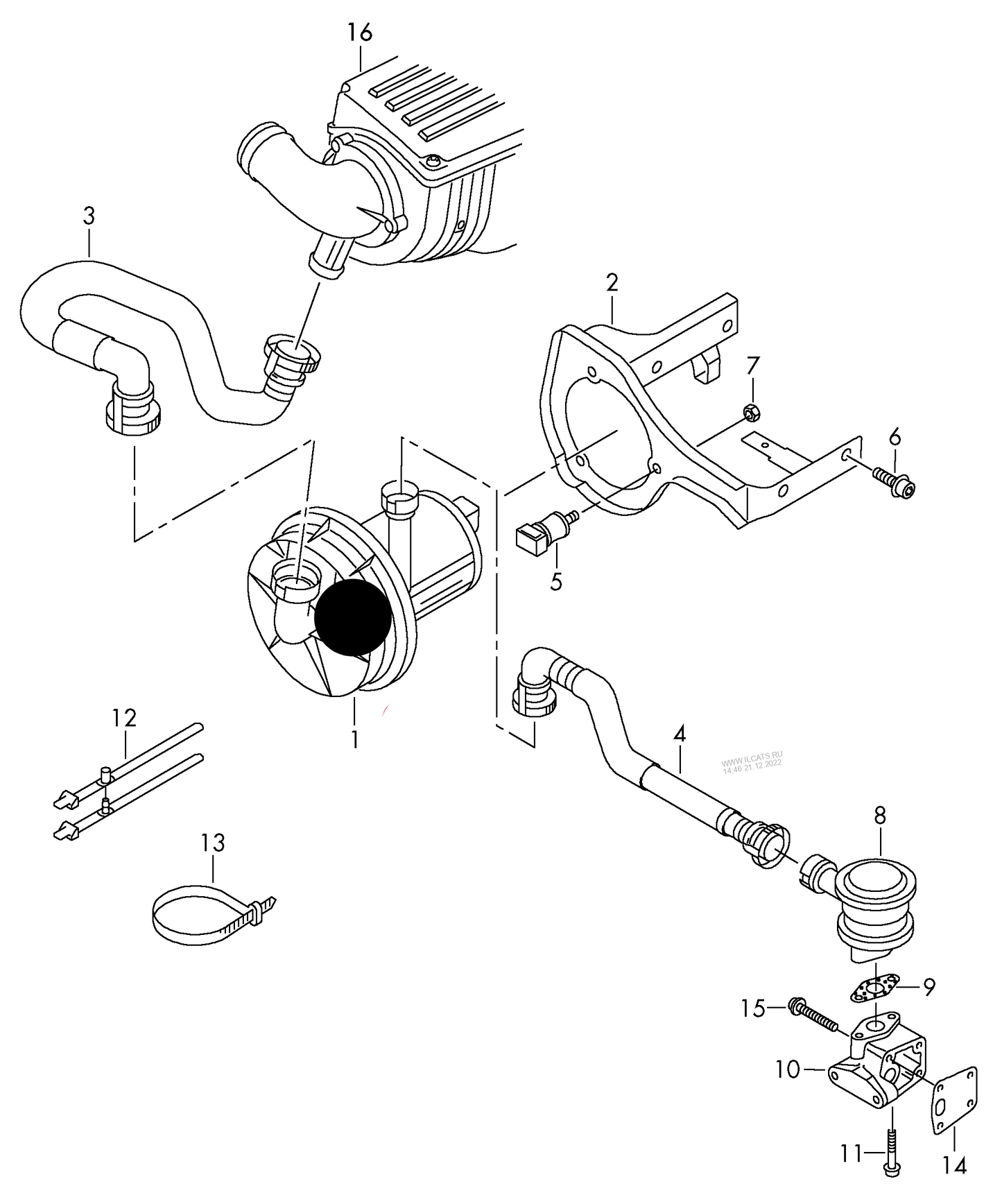 114283 OE Secondary air pump 1.8ltr. 4-cylinder+ AVC,APH,AWV, AWU