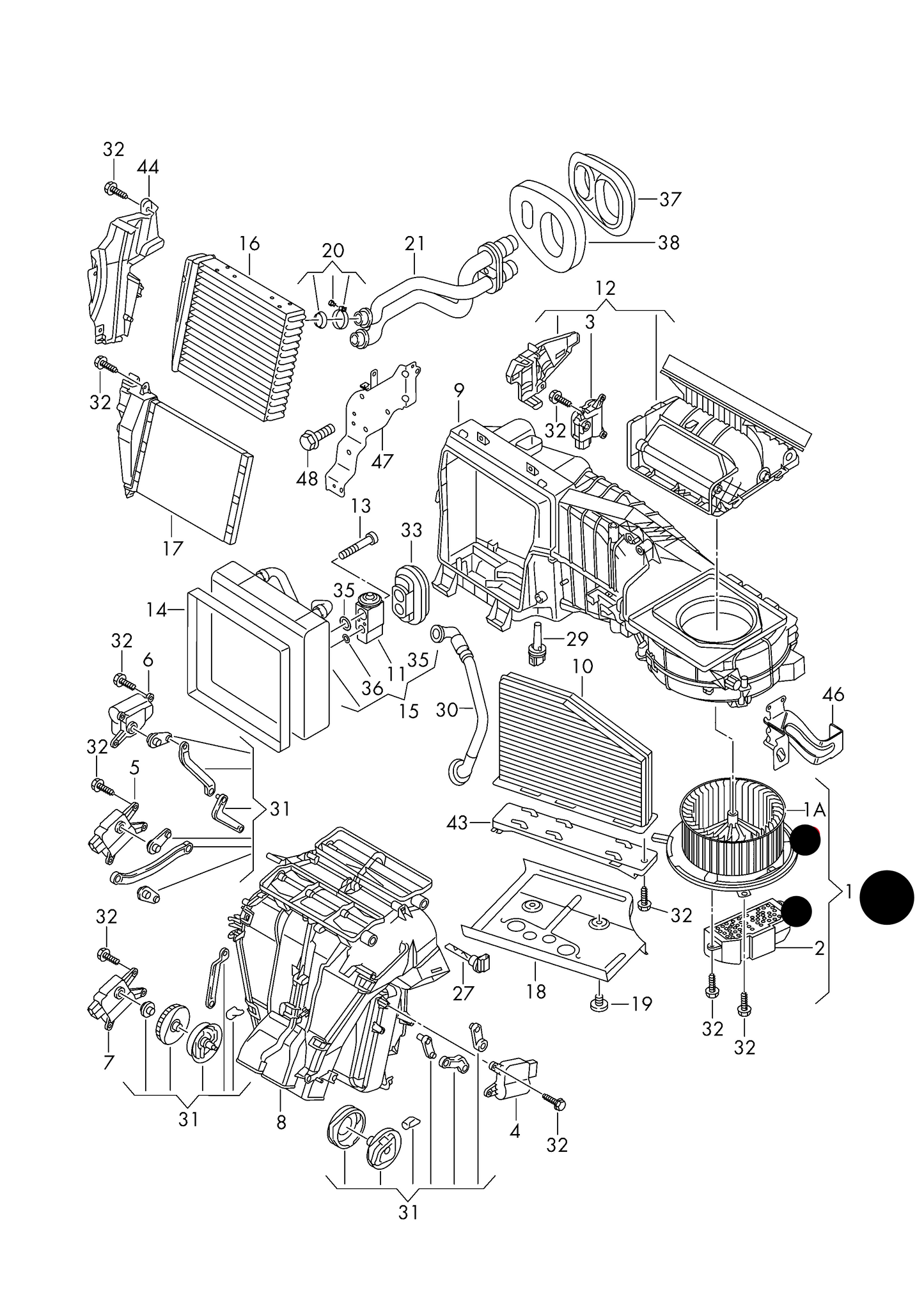 113719 MAHLE Heater Fan & Control Unit Various A/C VAG 2004> 12V 143mm for manufacturer 'VALEO'