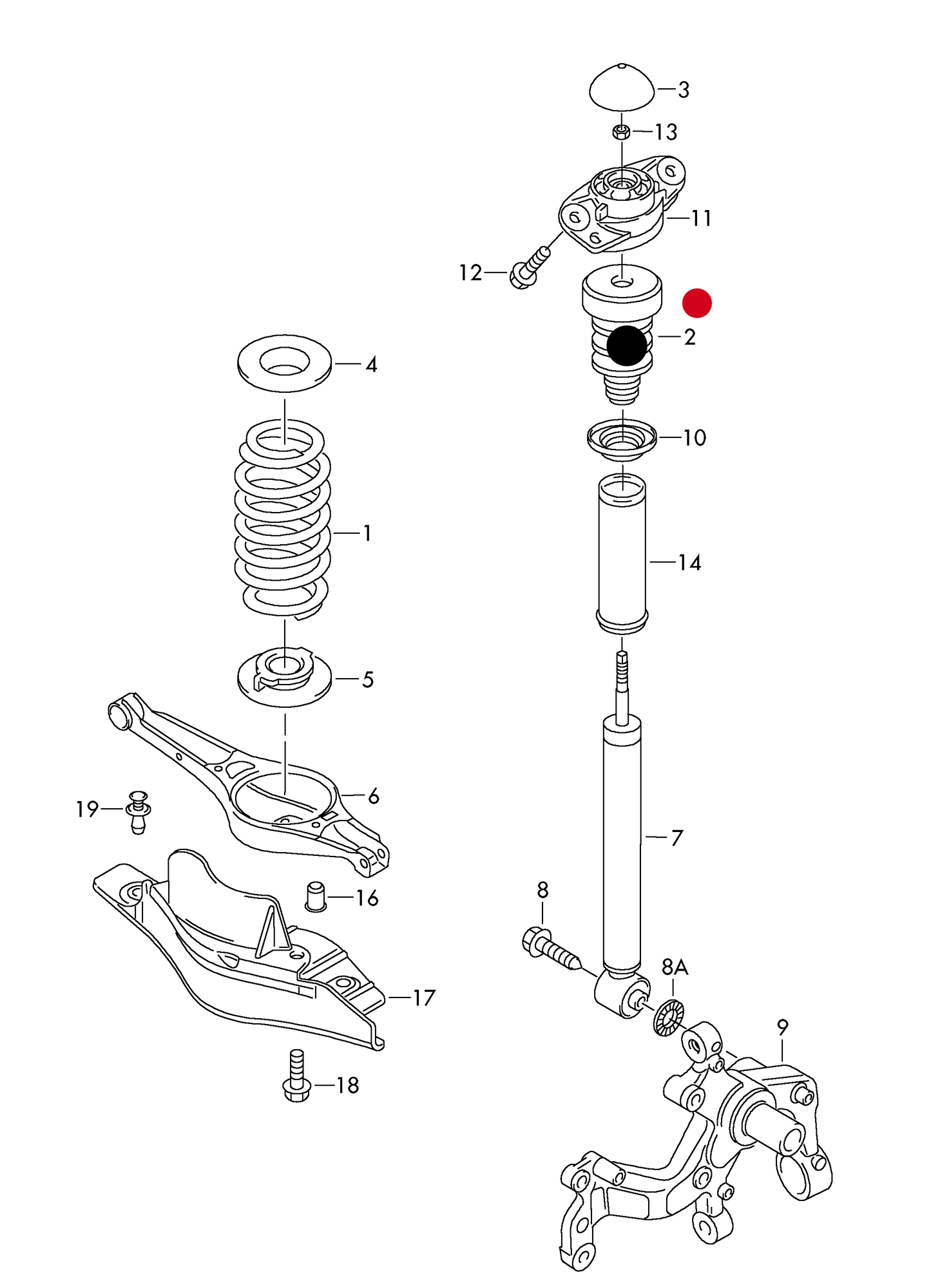 (ITEM 2) 112311 Rear bump stop buffer 133MM PR-1JA