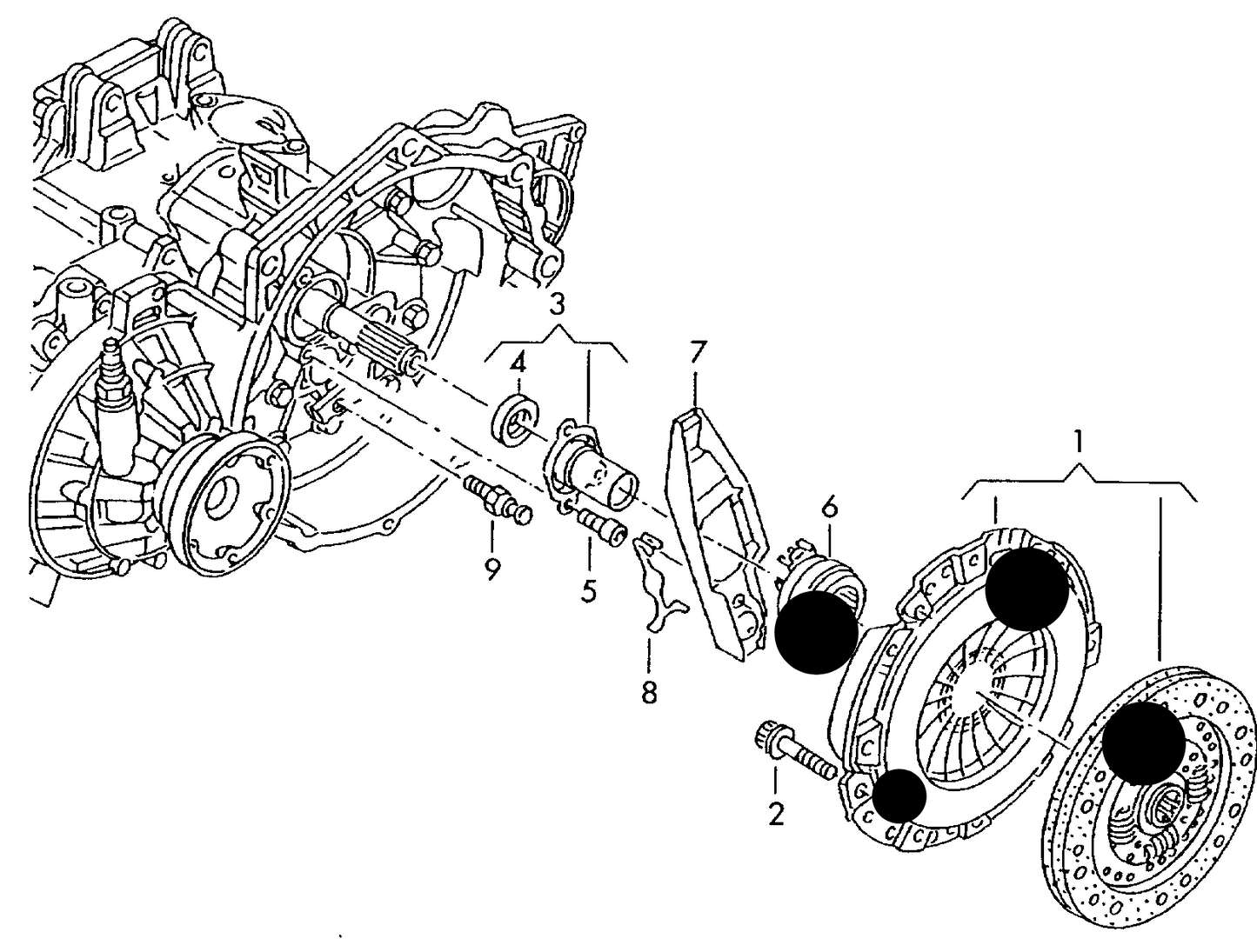 VWK2137 SACHS Clutch Kit-228mm VAG 1.6/2.0TDI 04>