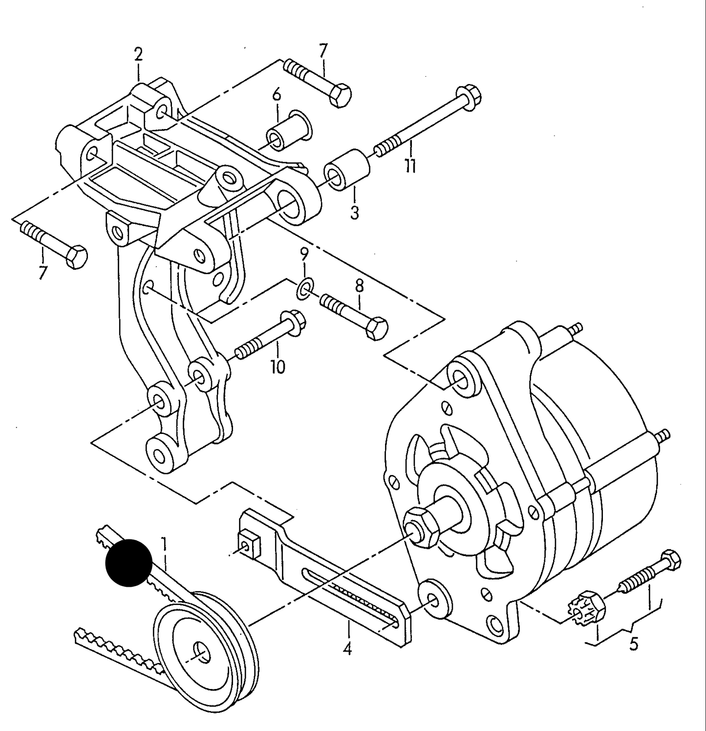9-18274 Fan belt 10x975mm T4 1.9D 1991>1992 >> Chassis 70.N.200 000 *1-2 day dispatch*