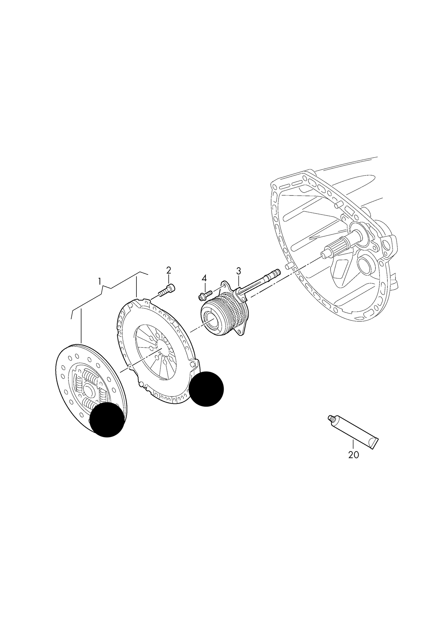 VWS2167 LUK/Sachs Clutch plate and pressure plate diesel eng. 2.0 ltr.