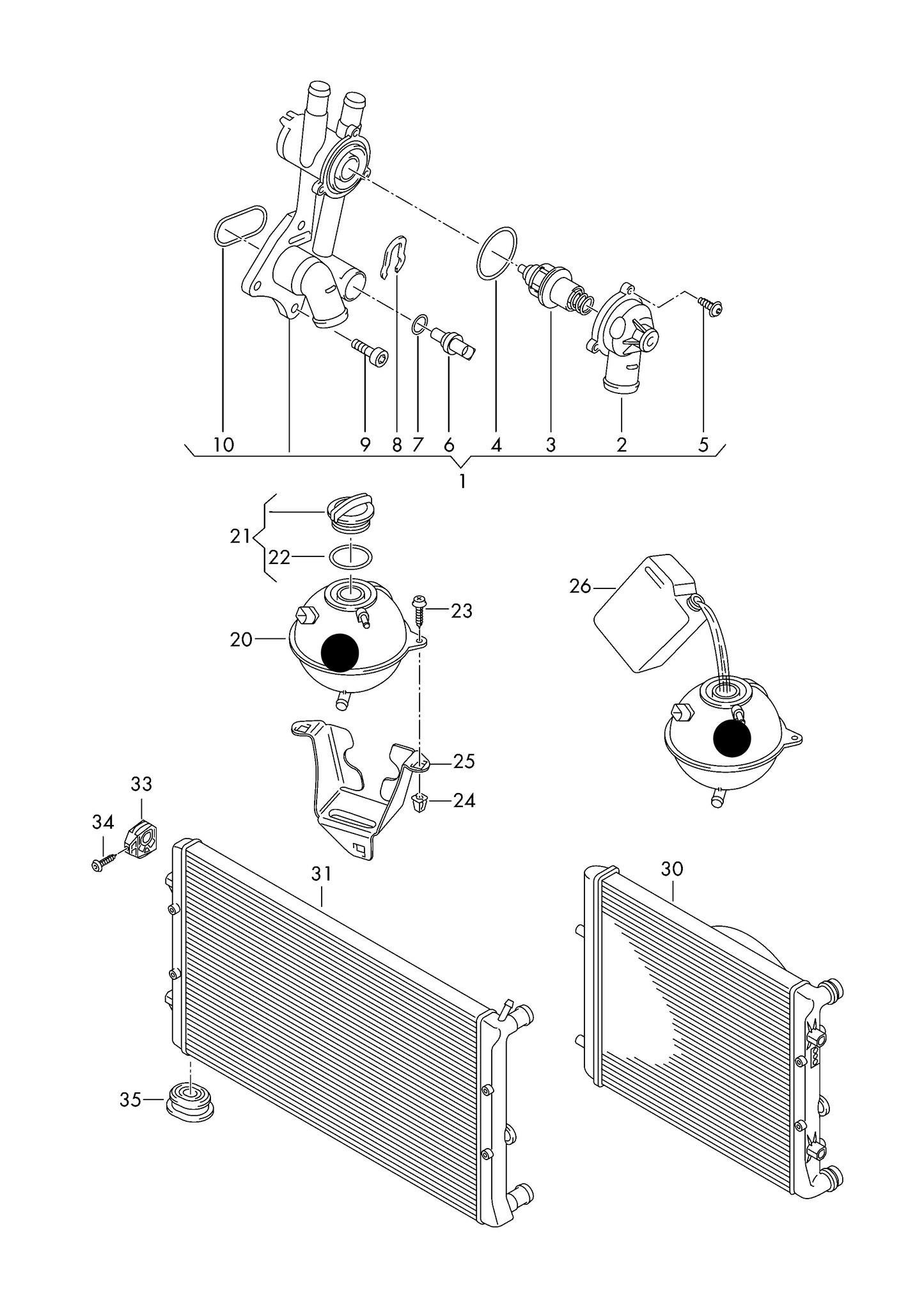 109342 Radiator Expansion Tank VAG 2002>