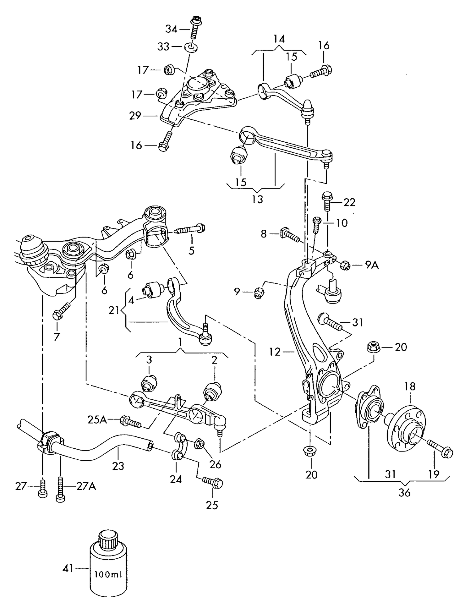 4-1969 H/D RH Lower suspension arm (Banana)