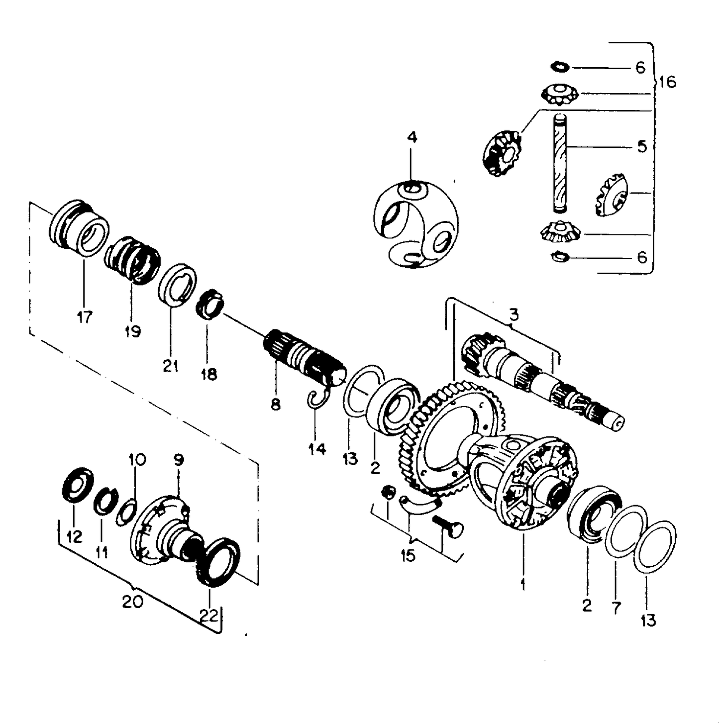 100086 Gearbox Final Drive CVJ Flange Kit Golf mk2 >88 ''Can use 100076 main seal''