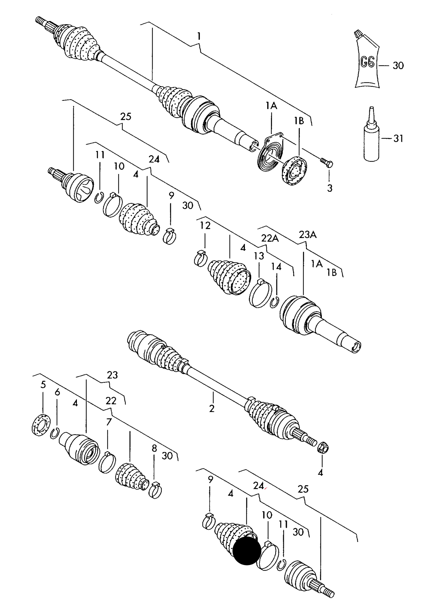 110216 Gkn Outer C/V Boot Kit T5 03>15 2.0DTDI/2.5TDI