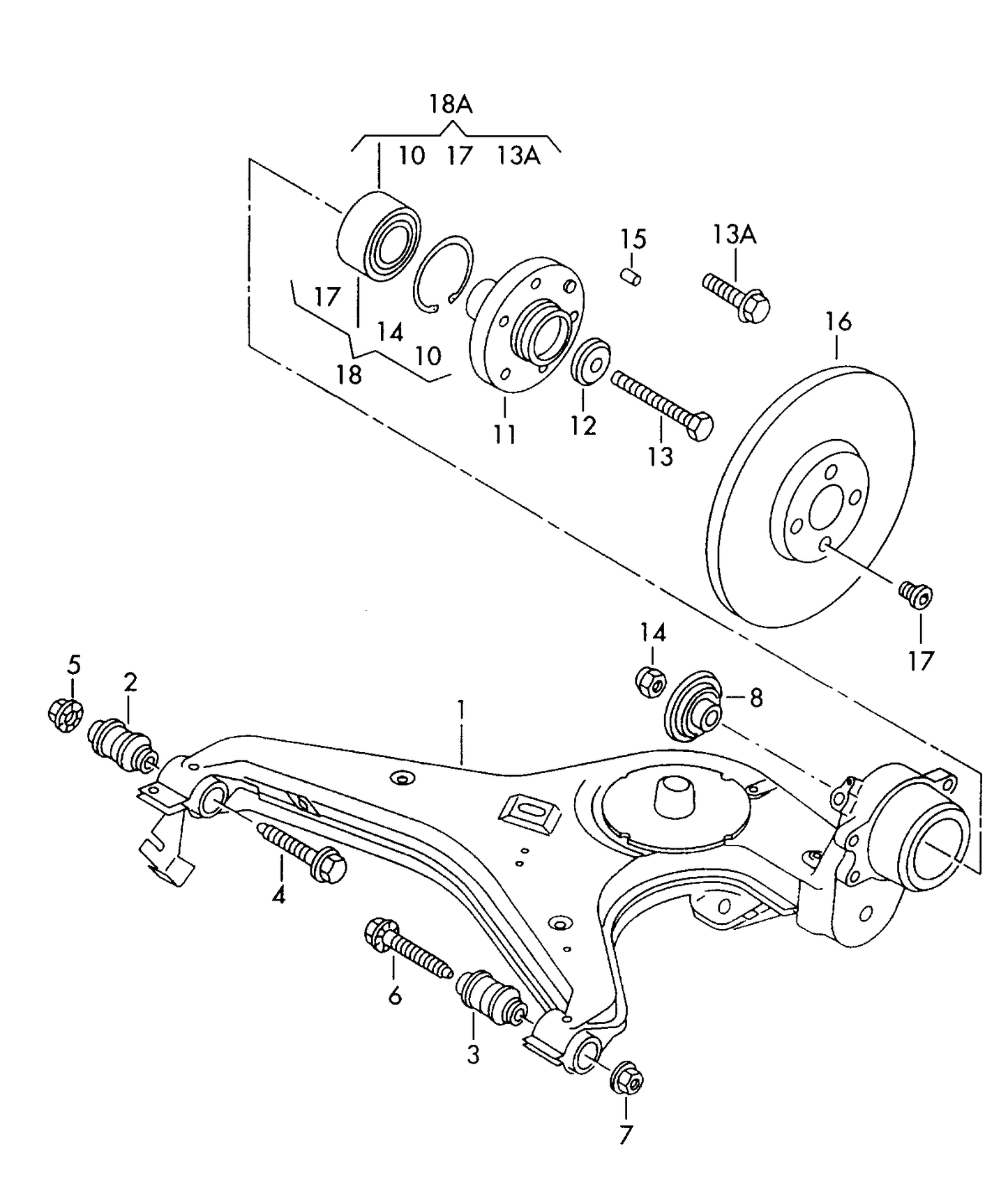 104081 Topran REAR TRAILING ARM BUSH T4 91>14.2mm