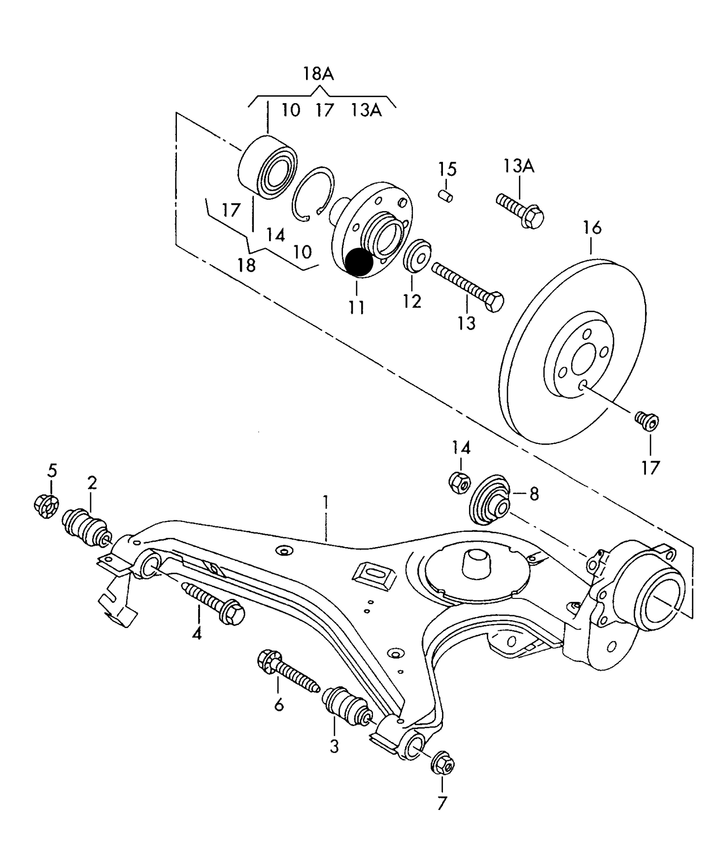 107952 Front/Rear Wheel Hub 45mm T4 91>