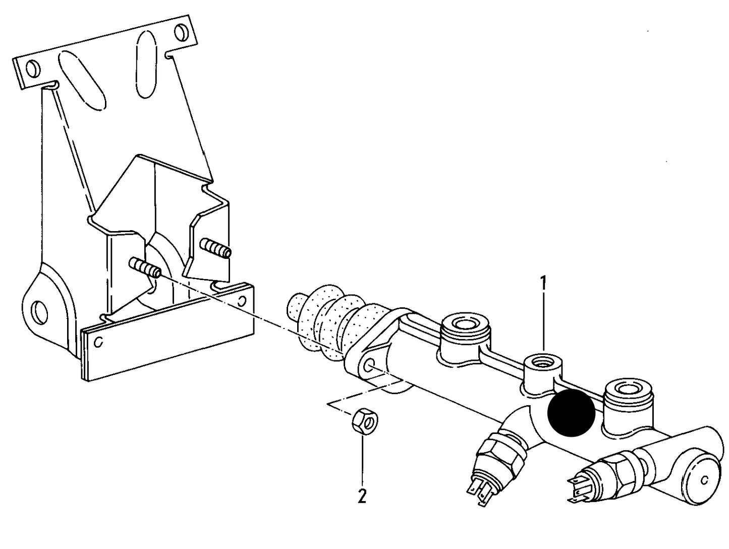 103283 Brake Master Cylinder 23.8mm T25 83> + servo Chassis no 24-D-200 001>> onwards