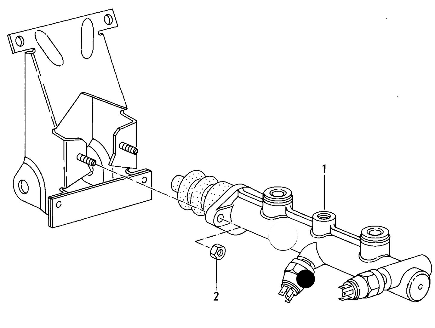 101973 Brake Light Switch 2 Pin: T1 Beetle (1950-1979), T2 Bay (1968-1979), T25 (1980-1992)