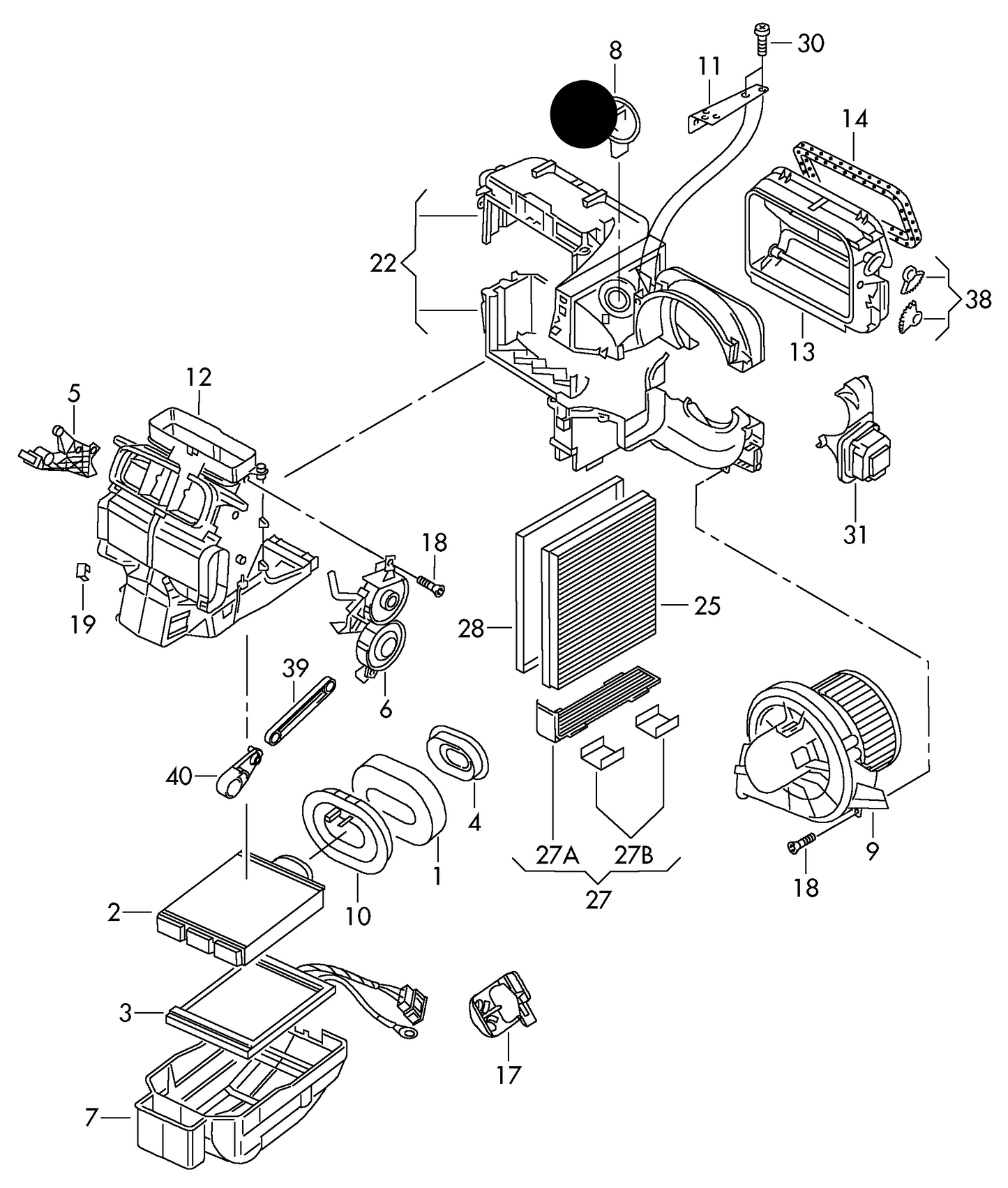 111024 Blower Motor Resister Varius VAG 2002> 'N24'