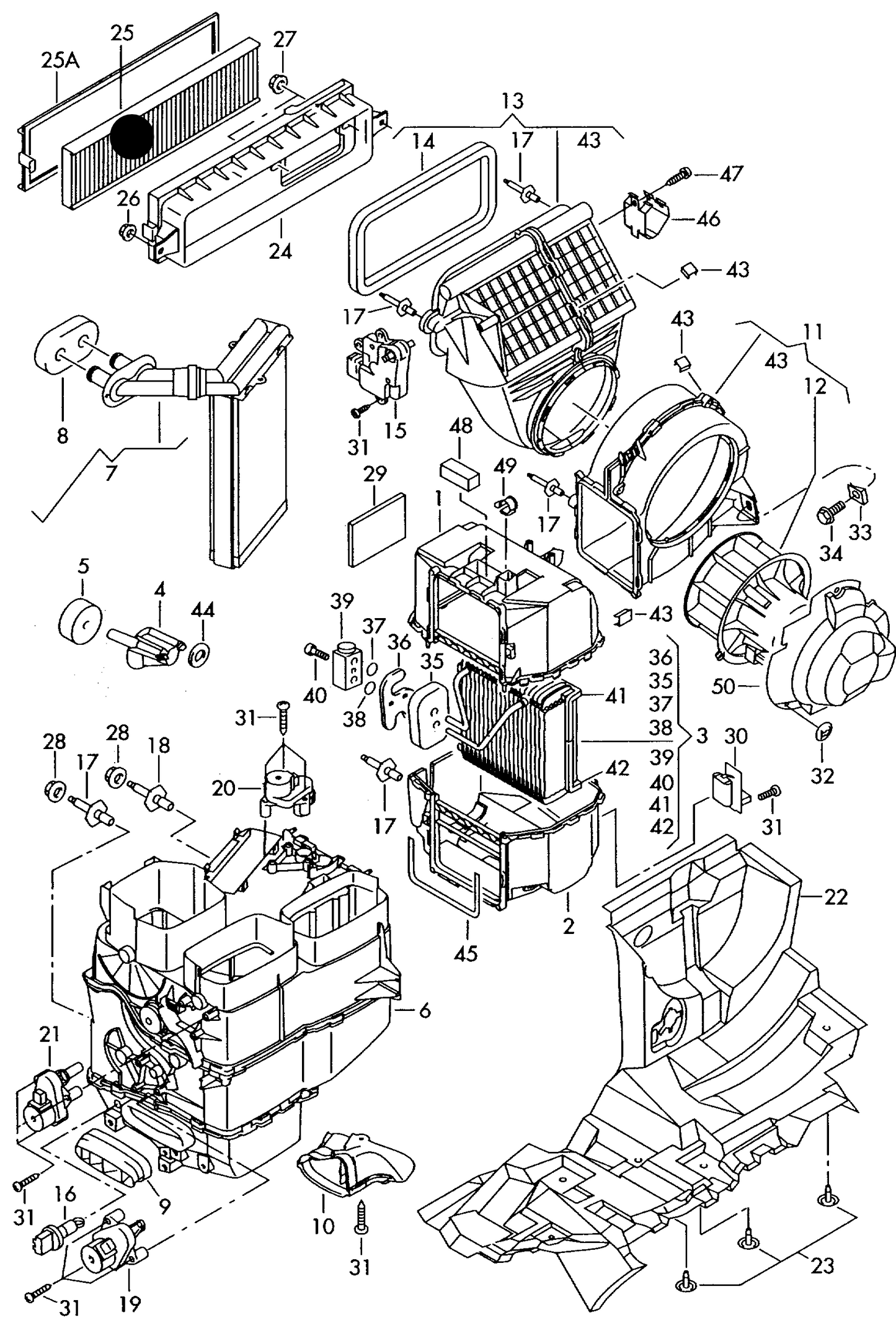 104121 Pollen Filter Sharan/Alhambra '7M/7N' 96>09 'Eng.compart. passeng. side, below plenum chamber cover'