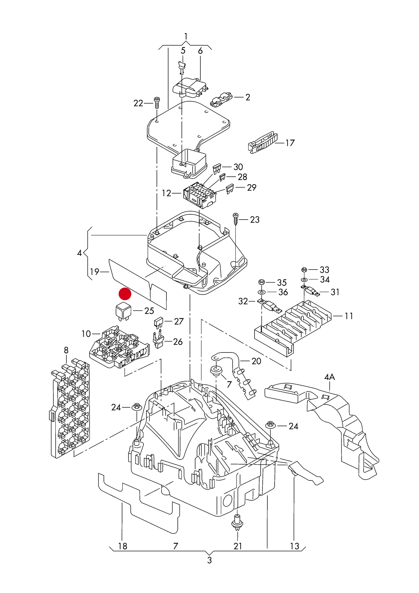 115664 12V-5pin relay for fuel pump relay location/code no.: D - 02.11.2009>> inner 1.1/646,1.2/646,2.1/646,2nd stage 5/646,3.1/646
