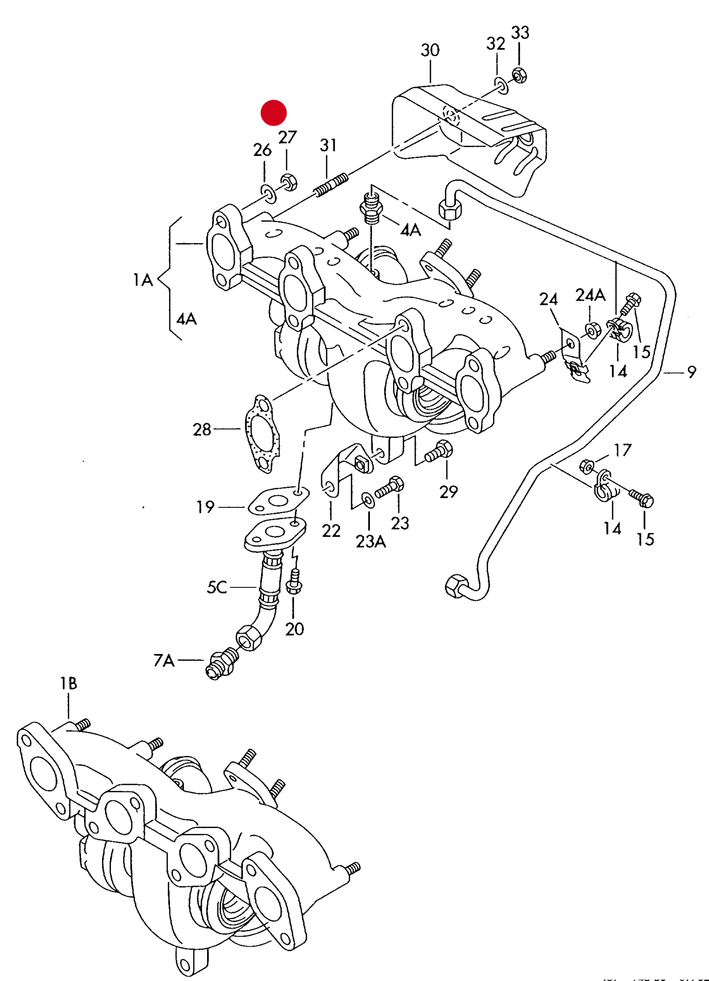 119148 GENUINE Hexagon nut, self-locking M8