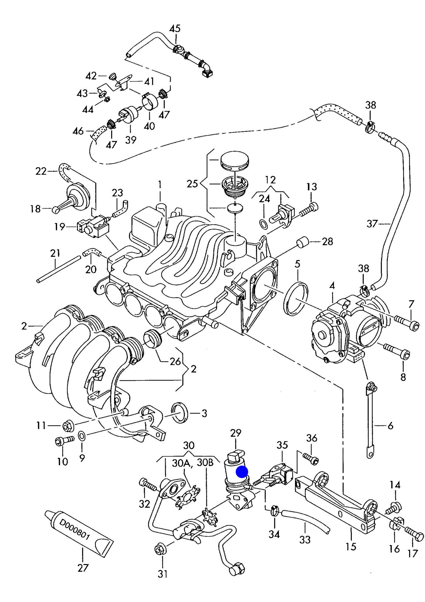 113752 Pierburg EGR VALVE VAG 1.6 4-cylinder+ AWH,AYD/2.0