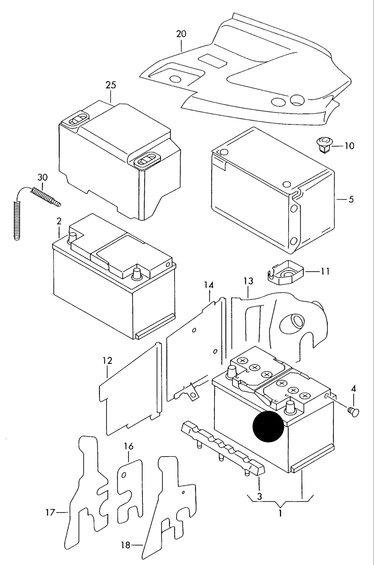 2130404 MB027 12v/62ah/540ca Car Battery - 3 Year warranty 'Collection only'