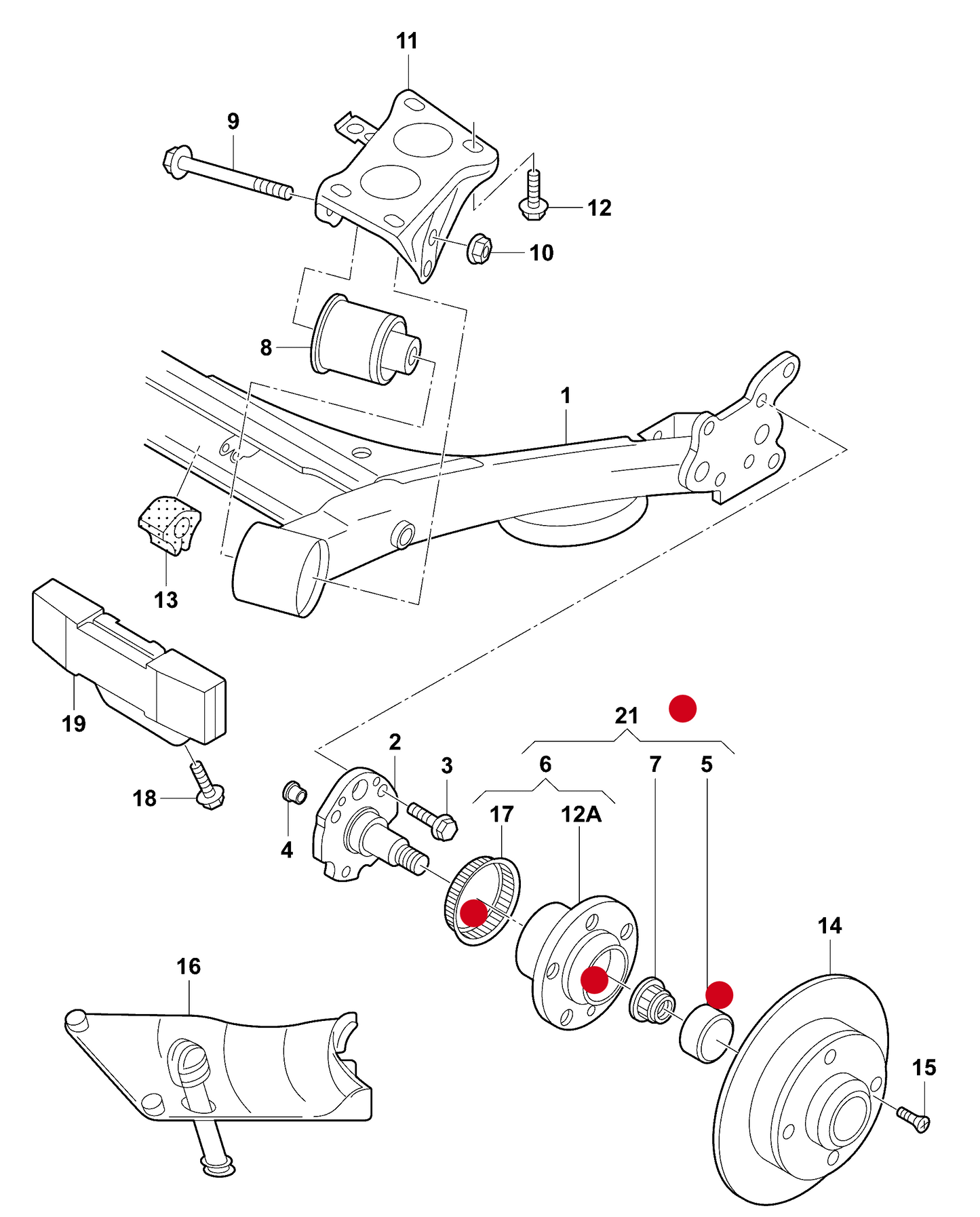 111314 Rear Hub & Wheel Bearing Kit 70mm 2WD excluding V6