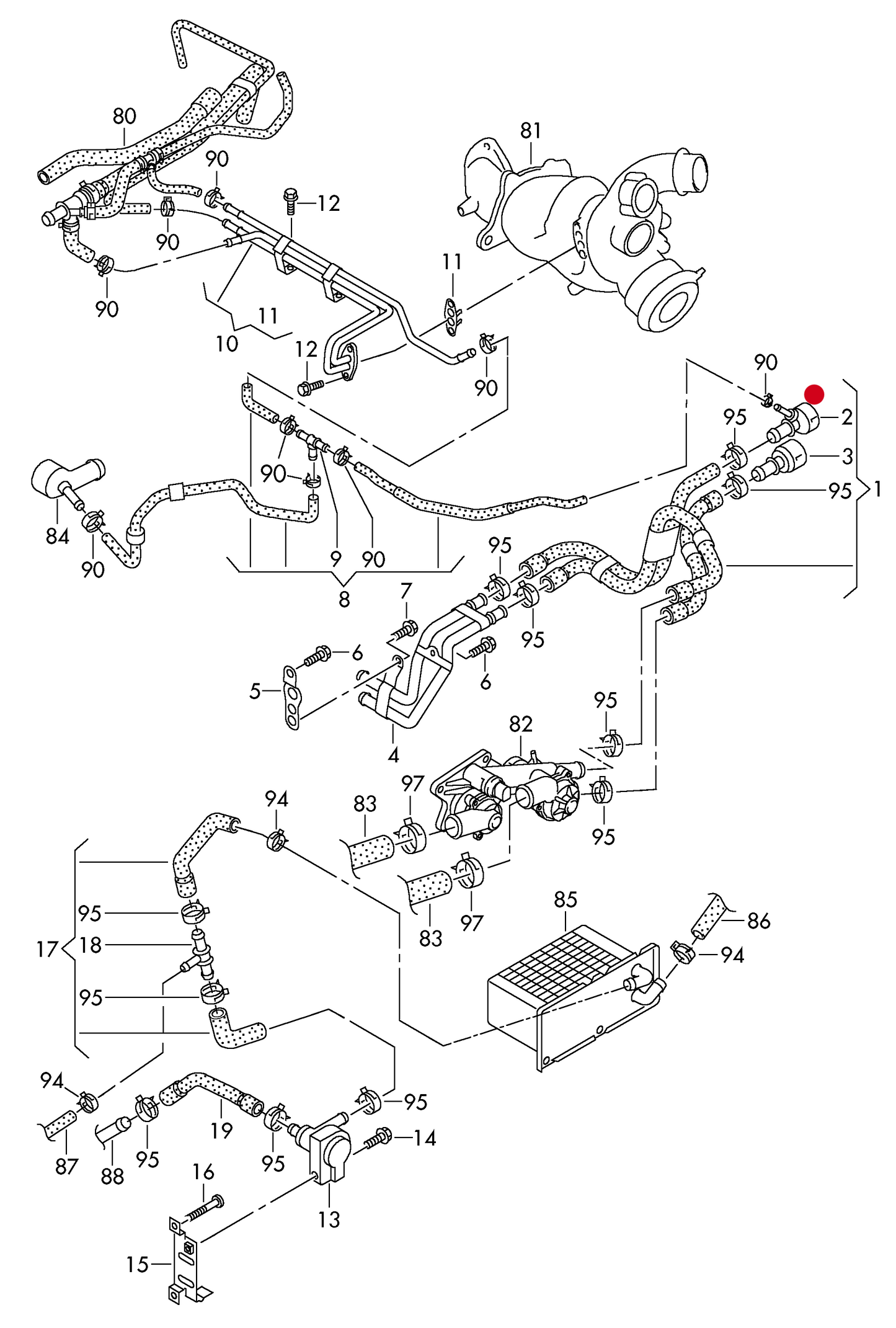 111238 Coupling Body, Coupling, Hose Assembly Coupling, Upper Coupling, Radiator Coolant Hose Adapter, Y-Piece, Couplpiece