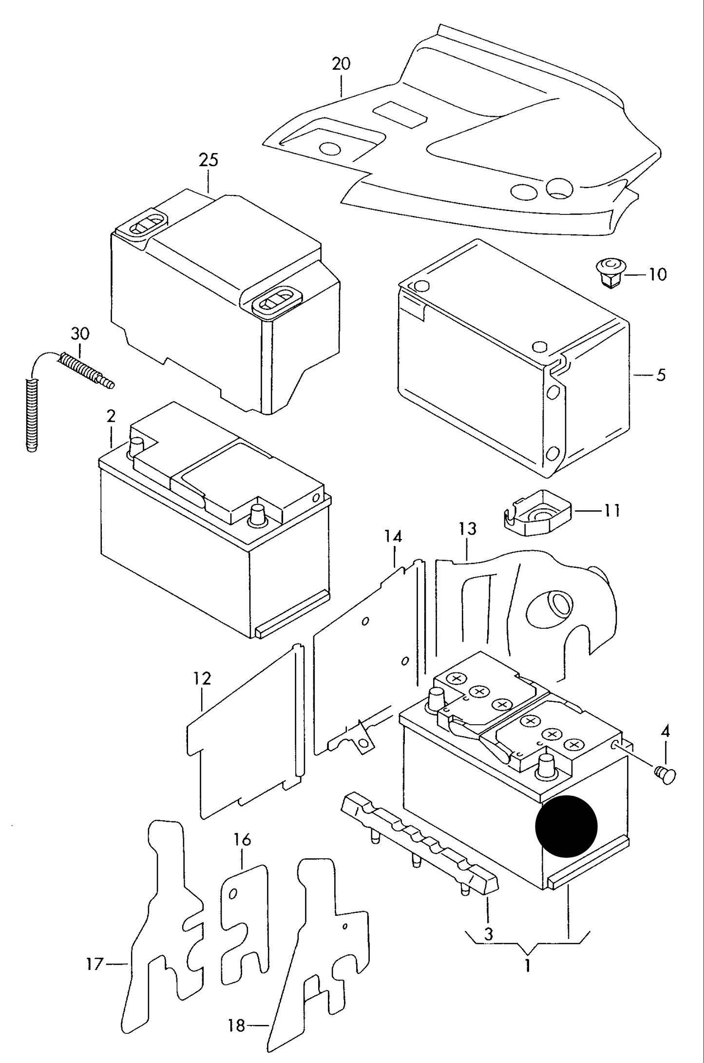 2130426 Varta Excel 096 12v/72ah/680ca Car Battery - 3 Year Warranty ''Collection only''