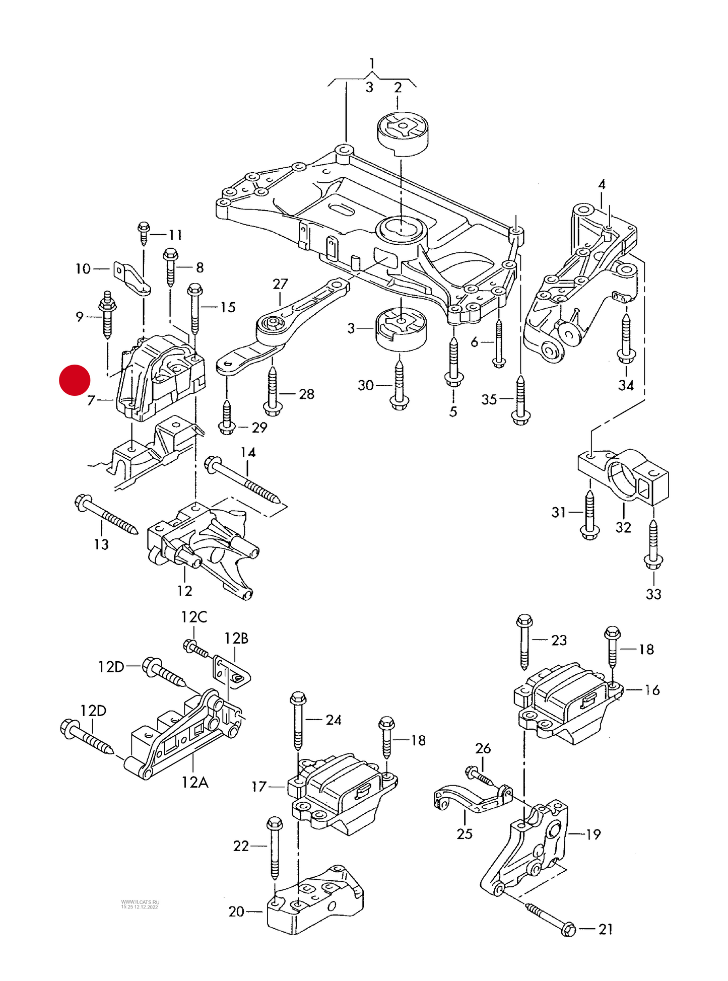 111896 FEBI R/H Engine mounting CGGA