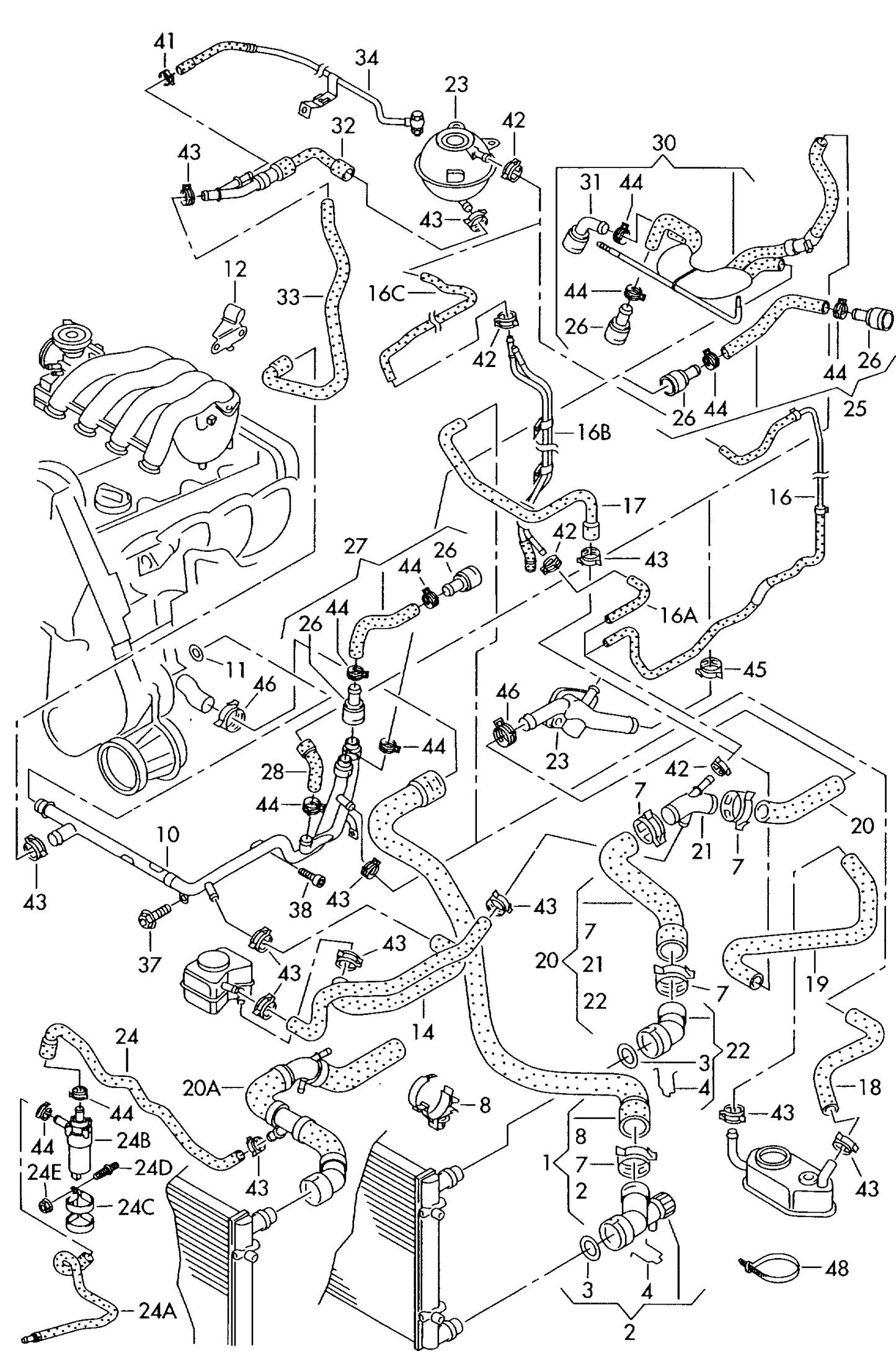 (2) 112089 quick acting coupling for vehicles with tiptronic