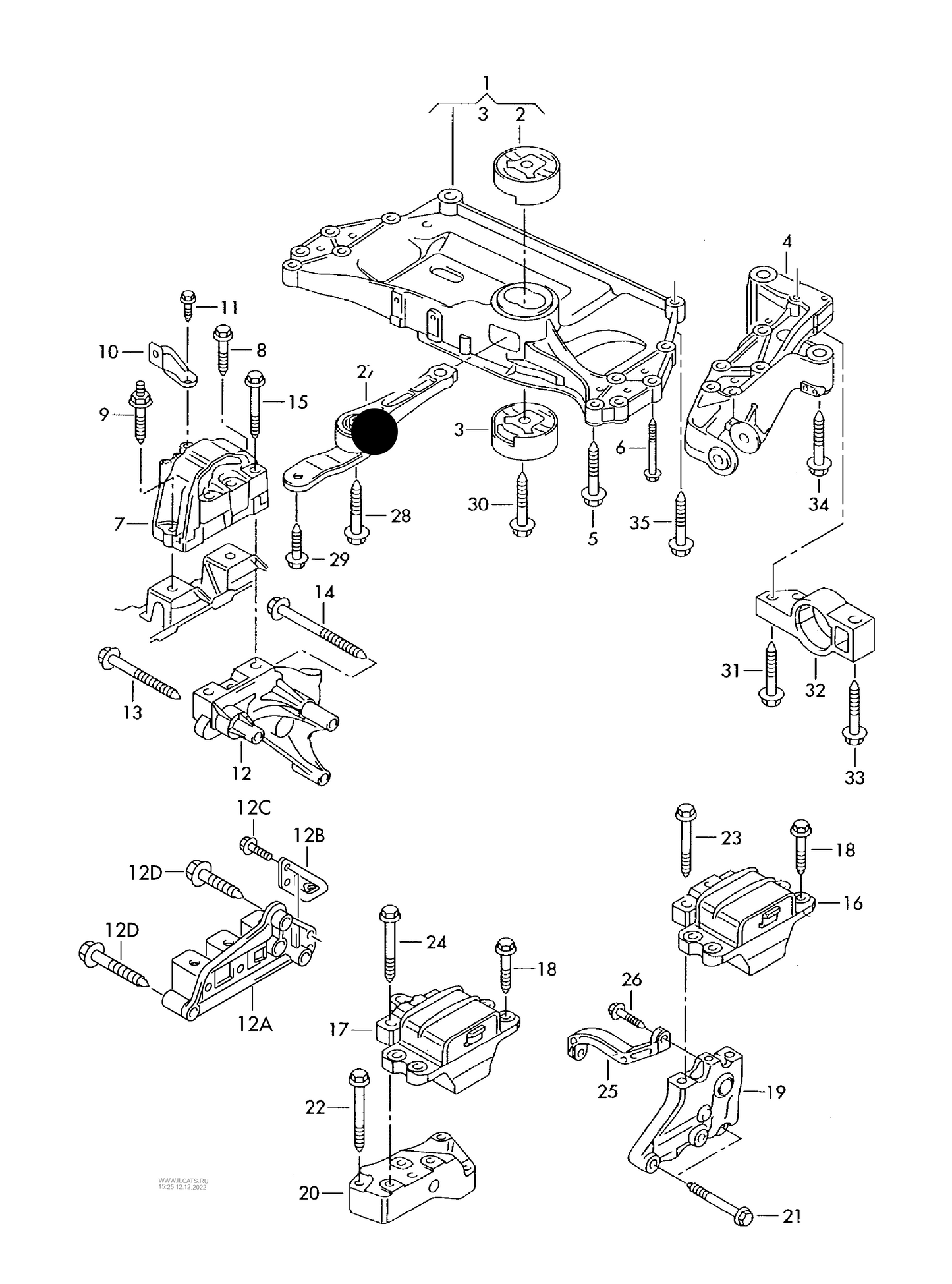 110131 Febi Rear Engine Mounting>Subframe manual gearbox+ BSE,BSF, CAXA,CBZA, CBZB,CCSA, CGGA,CHGA, CMXA+ PR-0EM