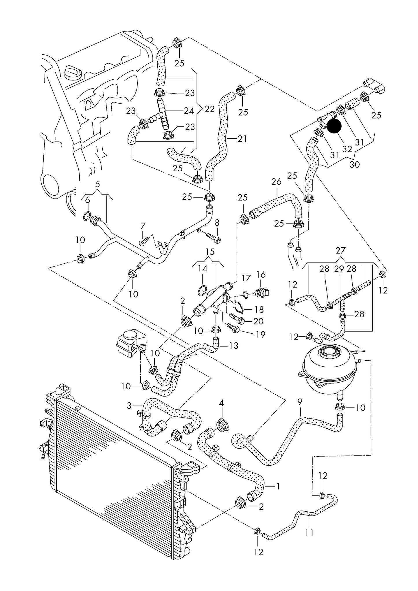 115408 distributor for coolant hose