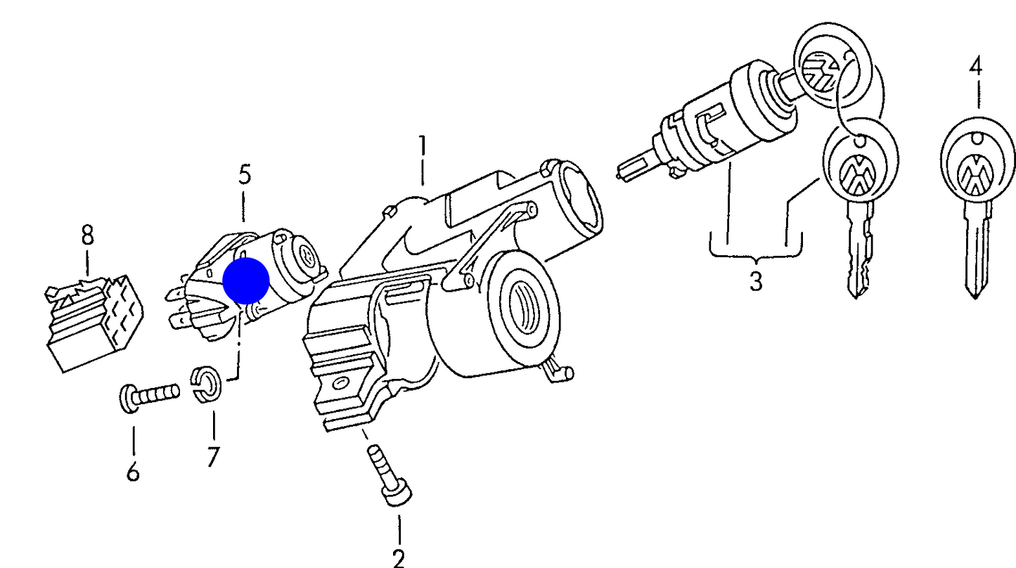 108511 Meyle Ignition Starter Switch 'New type Black'
