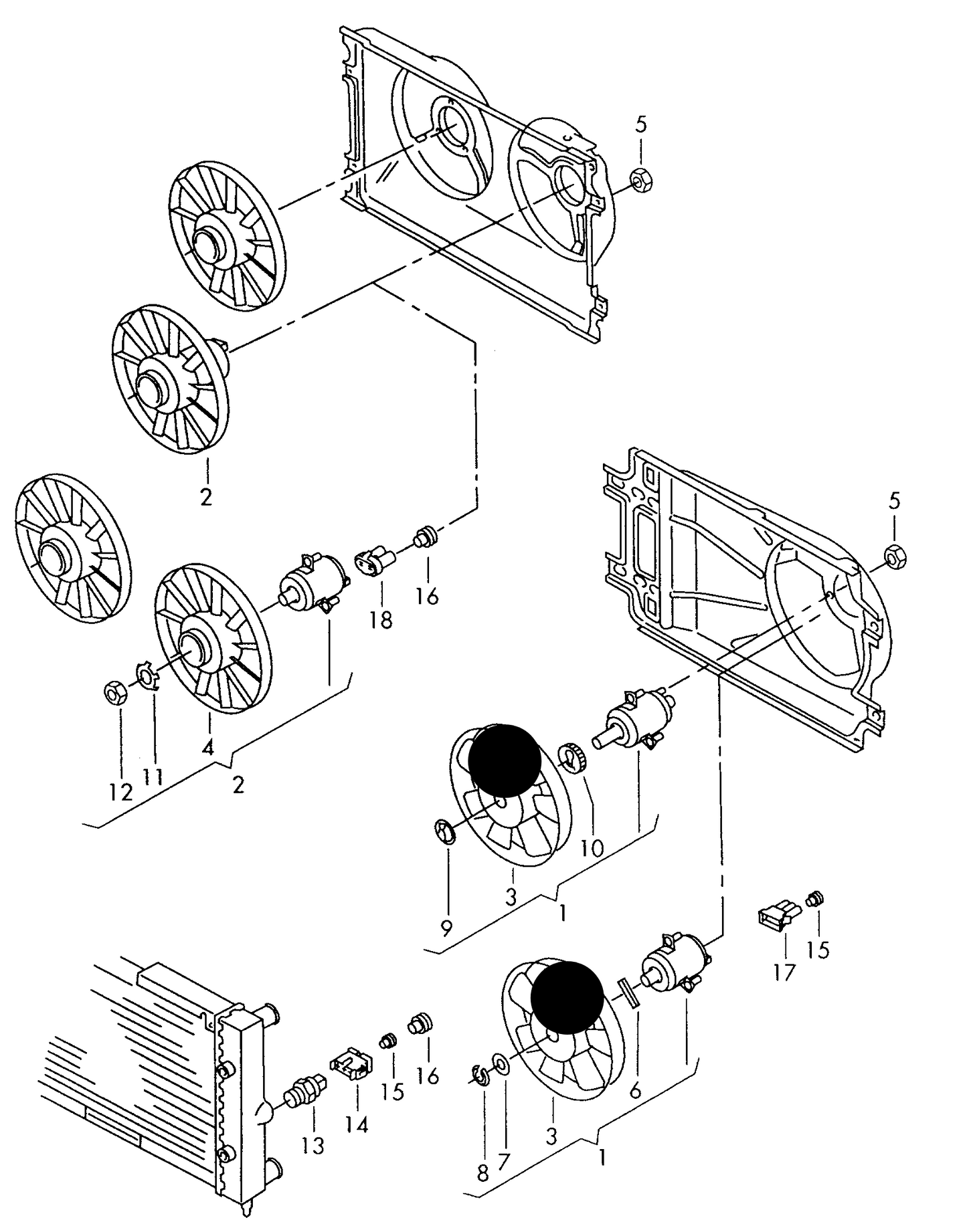 102546 Radiator Cooling Fan-250/150w 280mm 2 Speed