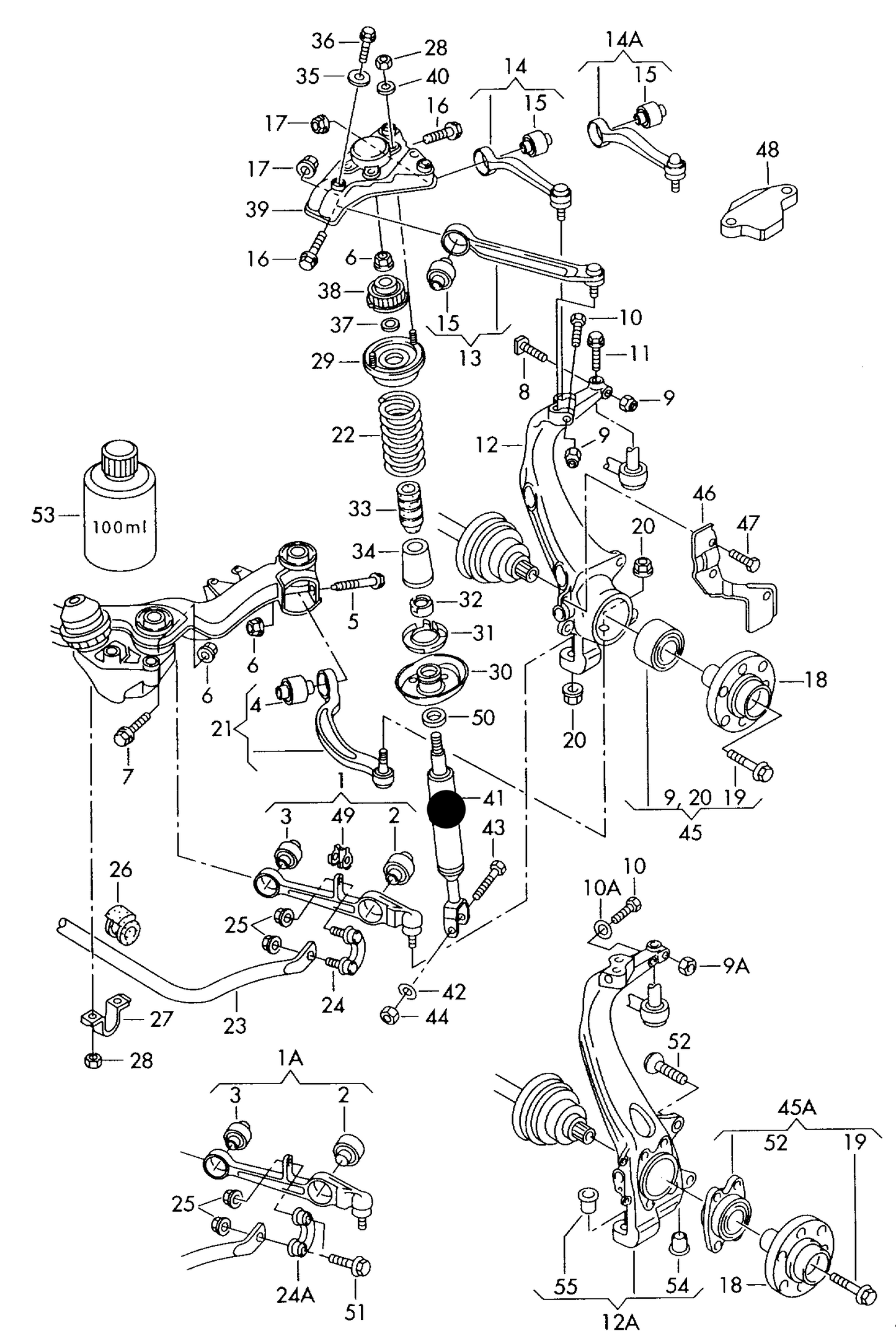 108268 Front GAS Suspension Strut STD Sups.