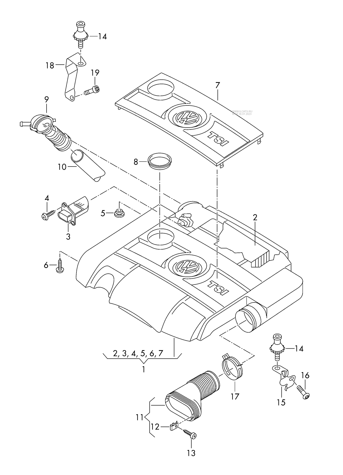 135082 Pierburg Air mass sensor 4-cylinder+ CDLC,CDLF 2.0 ltr. "Special order 1-2 days"