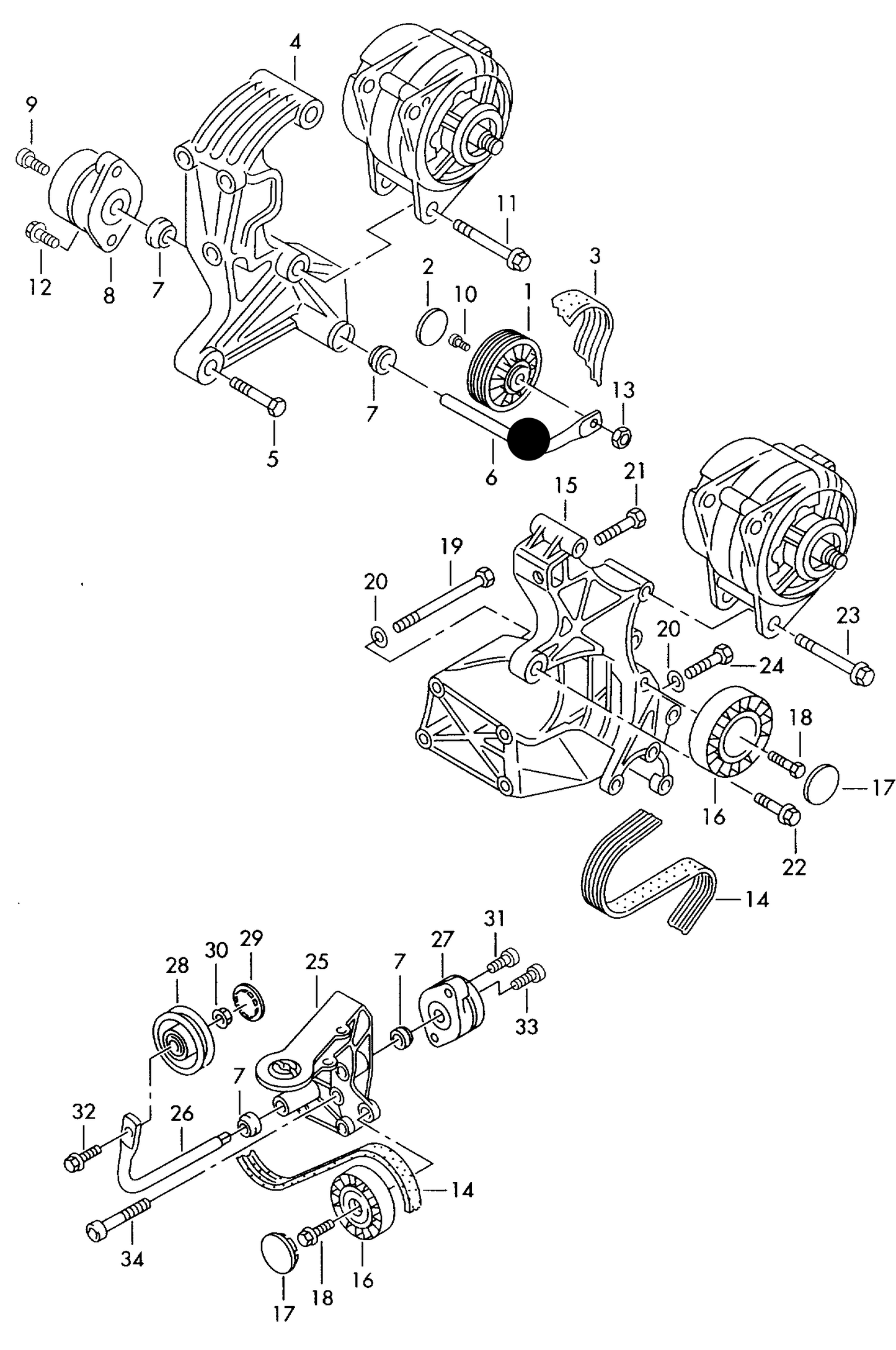 115108 Alternator bracket tens.lever
