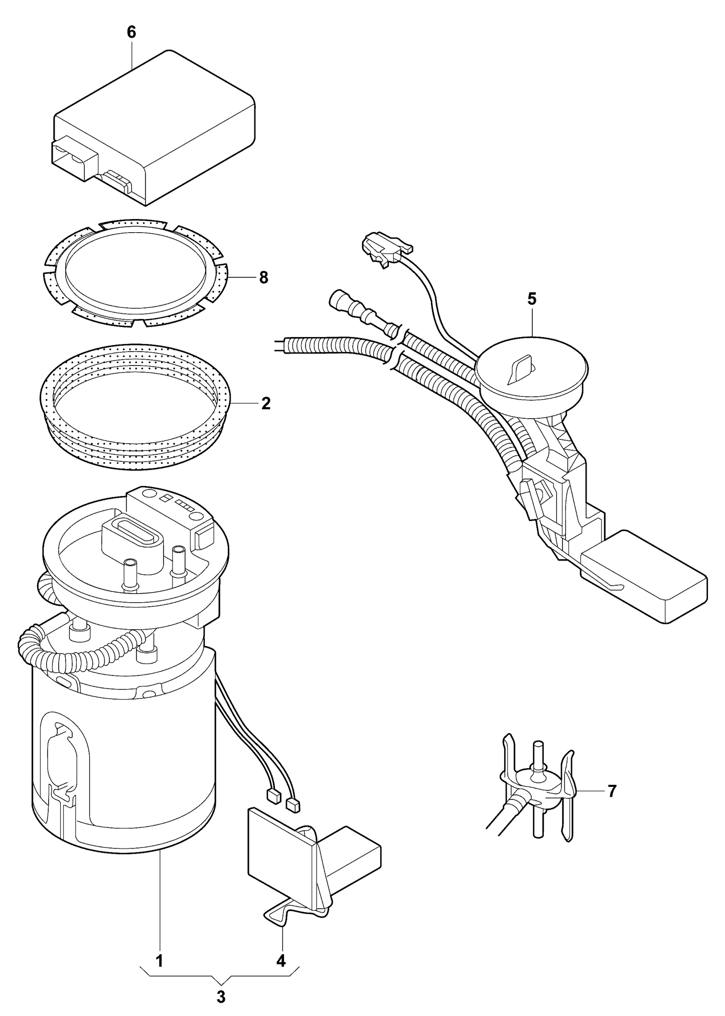 110877 Fuel pump & sender frt.-wh.dr.+ PR-0F9