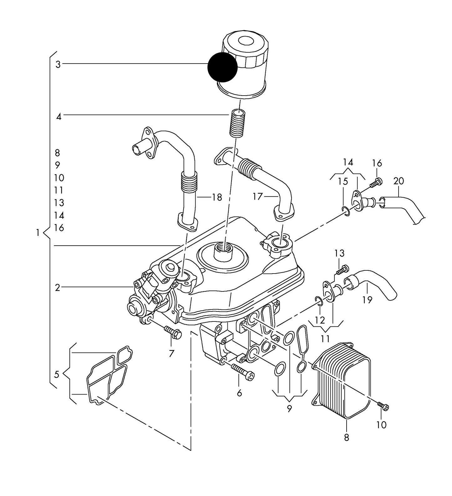 115290 Oil Filter T5 2.0TDI 09> CAAA,CAAB