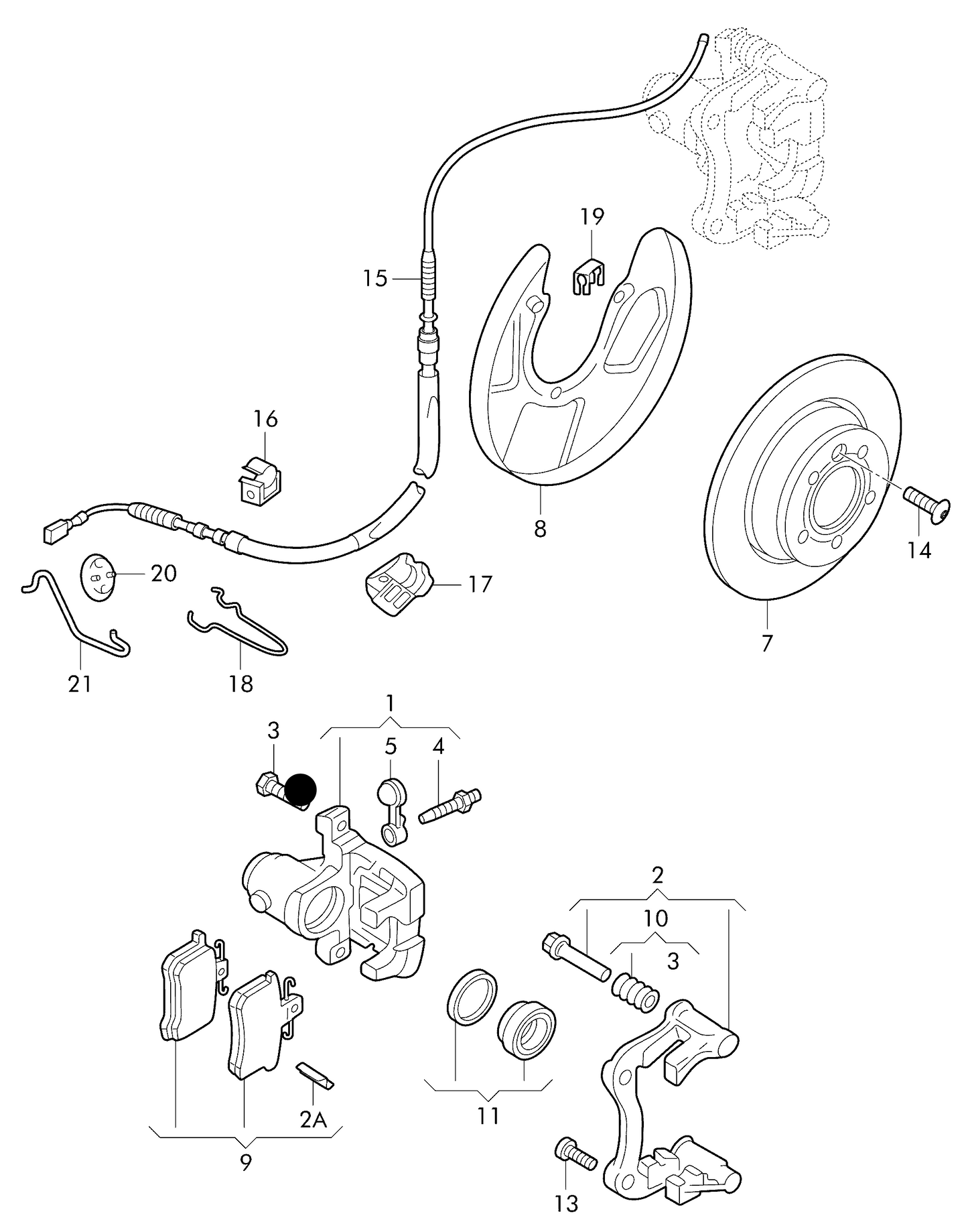 110710 GENUINE Bolt, brake caliper