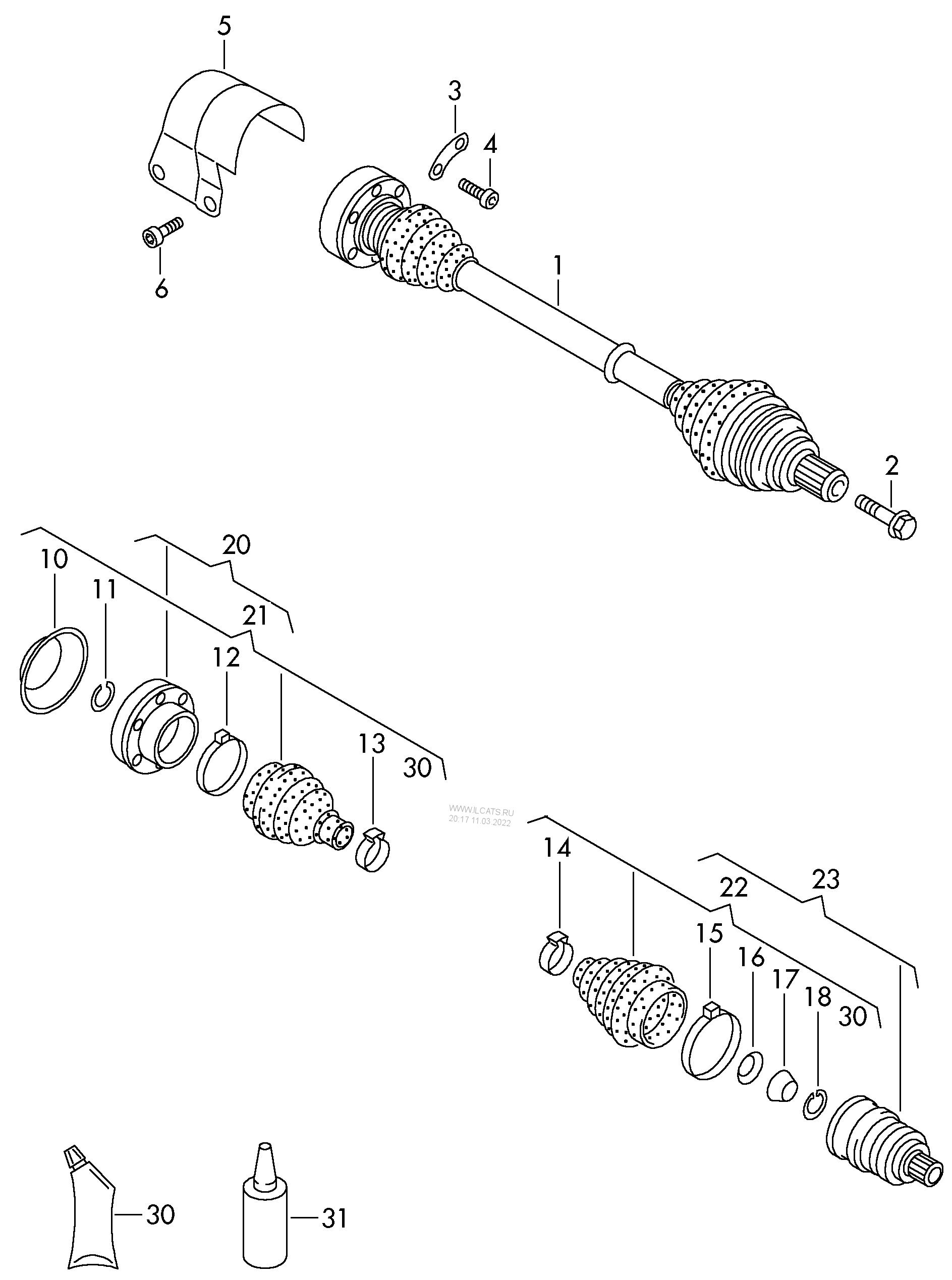 Mk4 deals golf driveshaft