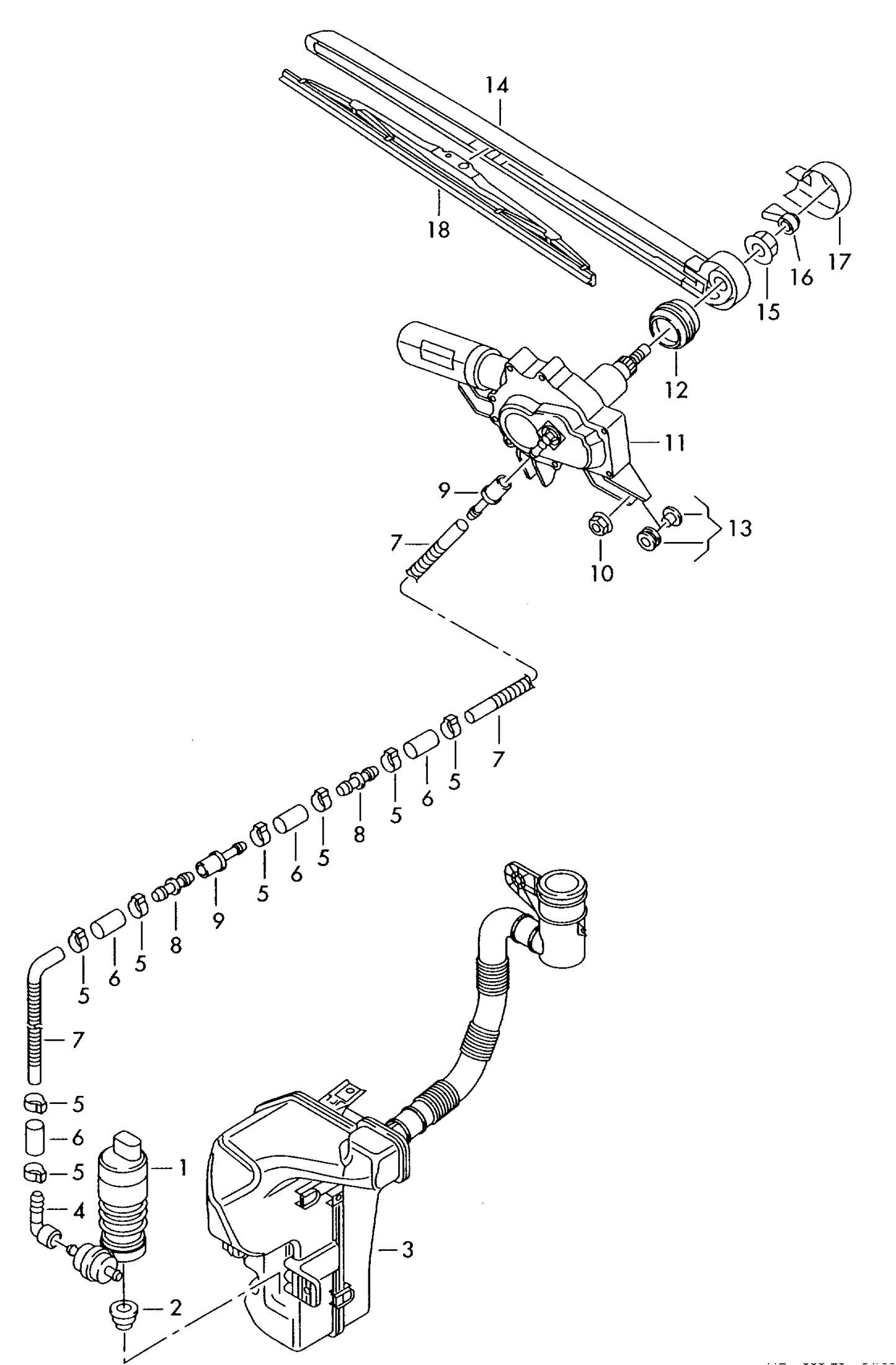 116437 CD-Continental Rear Wiper Arm Kit Audi A3 (8P) 2004>2012/A4 B6/B7 (8E) avant/estate 2001>2008