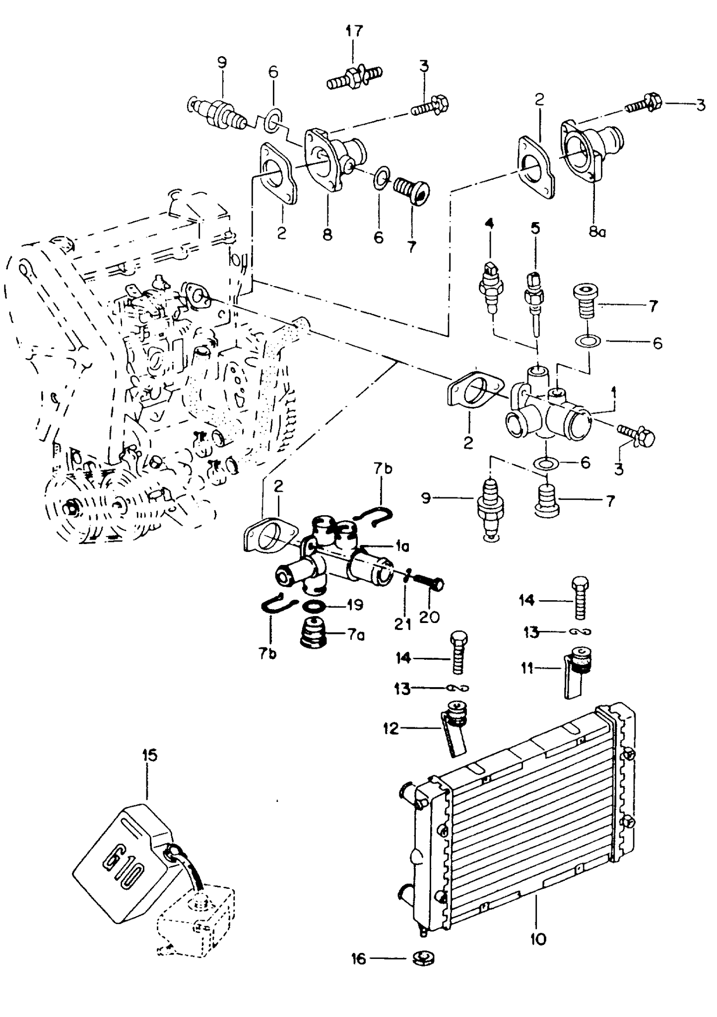 (5) 103326 Sender for water temperature gauge, 2 pins