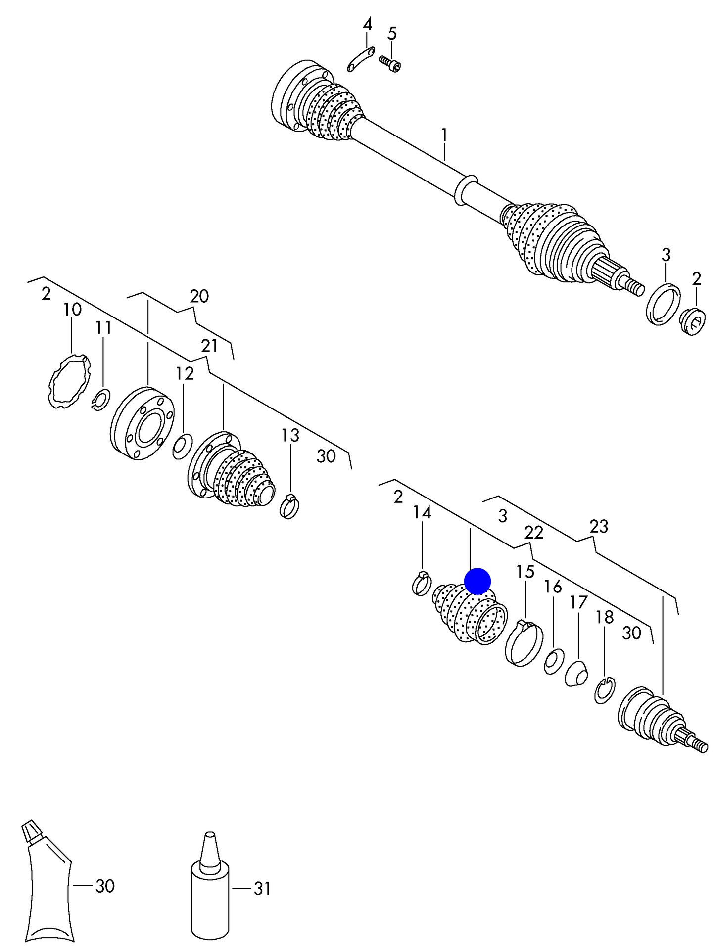 109410 Meyle Outer C/V Boot kit excuding Hub Nut