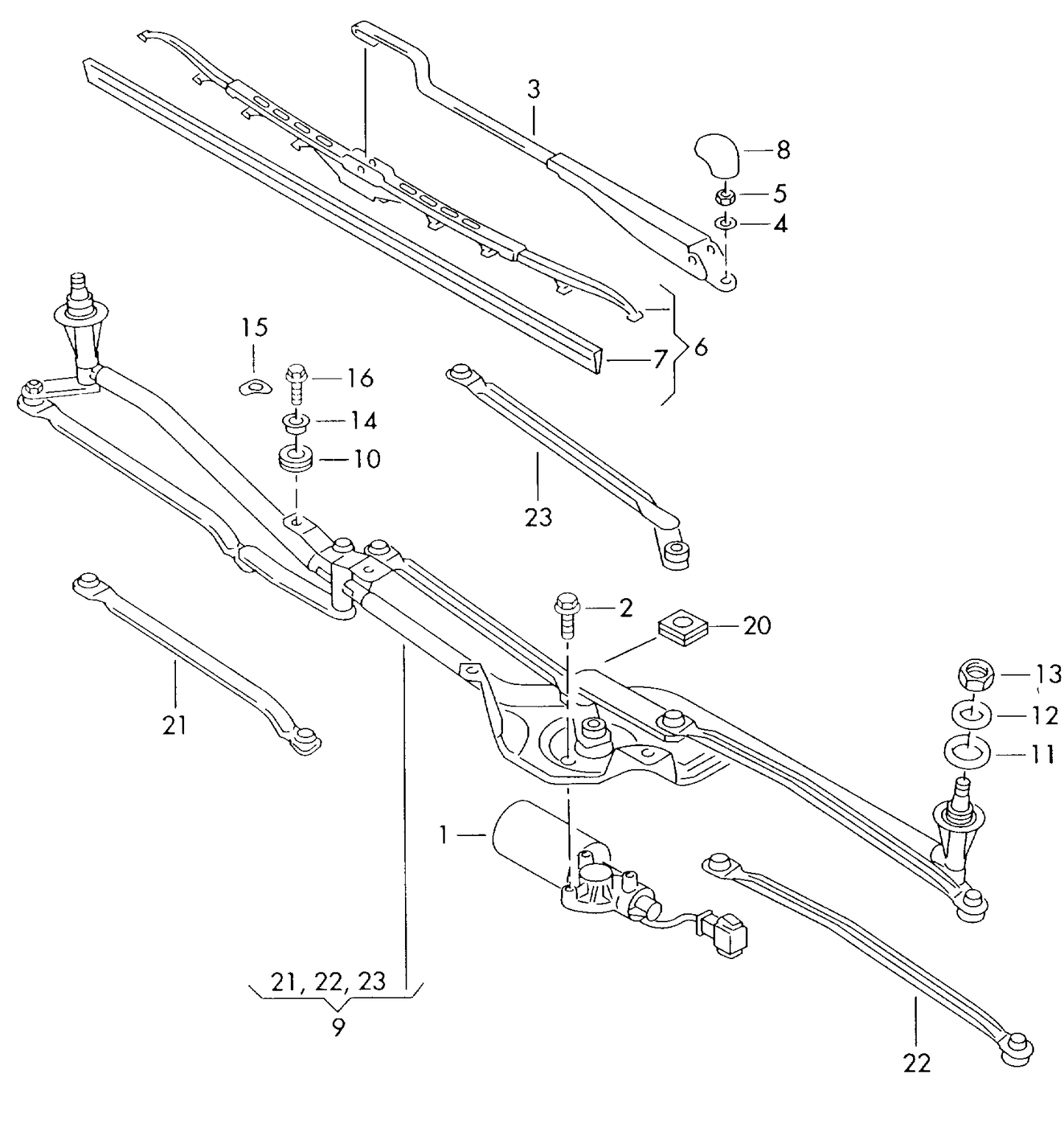 108962 Front Wiper Blade Set Sharan/Alhambra 96>02
