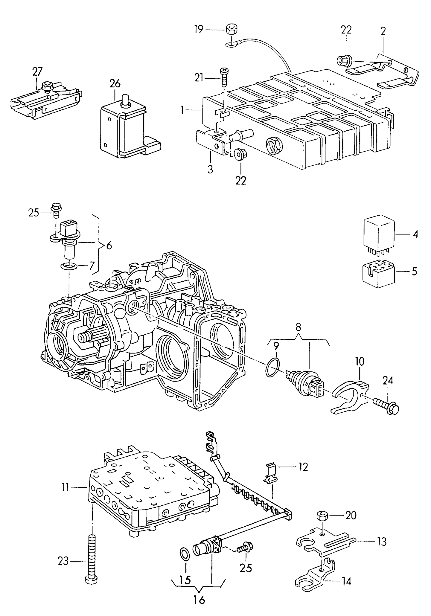 110671 Speed Sensor with o-ring multi-function switch for automatic gearbox G38/G68 F >> 70-P-069 567*// 4-speed automatic  ecomatic/ Beetle F >> 1C-X-499 000 F >> 9C-X-999 000